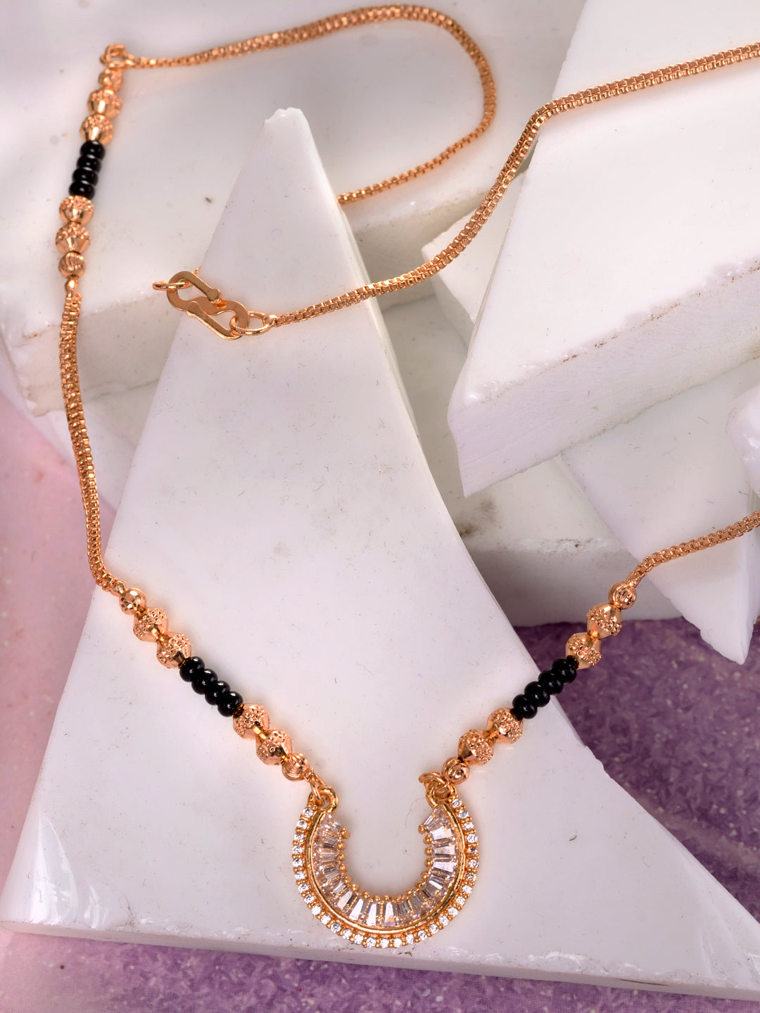 Gold Plated White AD Studded & Beaded Pendant Mangalsutra COMBO, zaveri pearls, sale price rs, sale price, sale gold plated, sale gold, sale, rubans, ring, regular price, priyassi jewellery, 