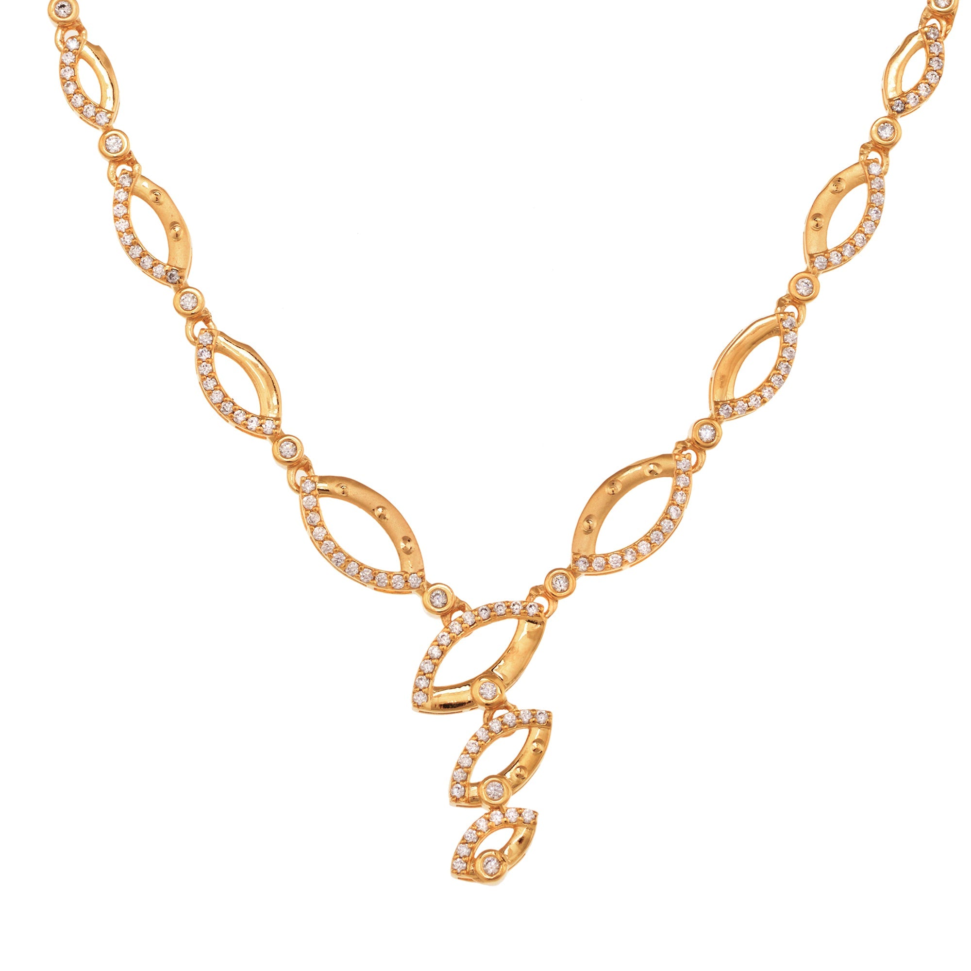 Gold Plated AD Studded Minimal Delicate Necklace Jewellery Set, zaveri pearls, sale price rs, sale price, sale gold plated, sale gold, sale, rubans, ring, regular price, priyassi jewellery, k