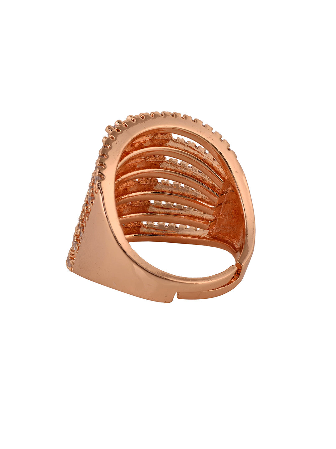 Gold Plated White AD Studded designer Finger Ring, zaveri pearls, sale price rs, sale price, sale gold plated, sale gold, sale, rubans, ring, regular price, priyassi jewellery, kushal's - Sar