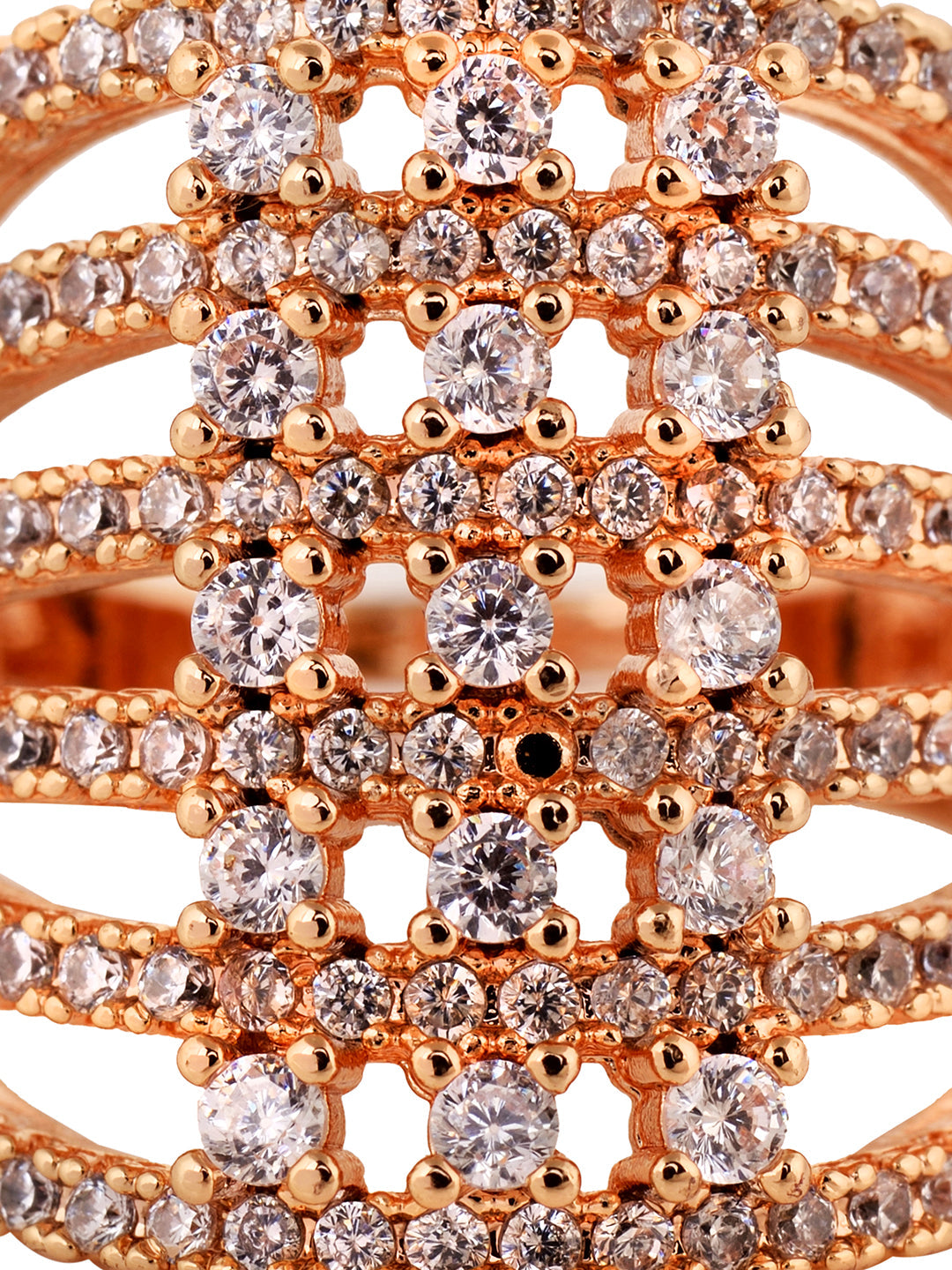 Gold Plated White AD Studded designer Finger Ring, zaveri pearls, sale price rs, sale price, sale gold plated, sale gold, sale, rubans, ring, regular price, priyassi jewellery, kushal's - Sar