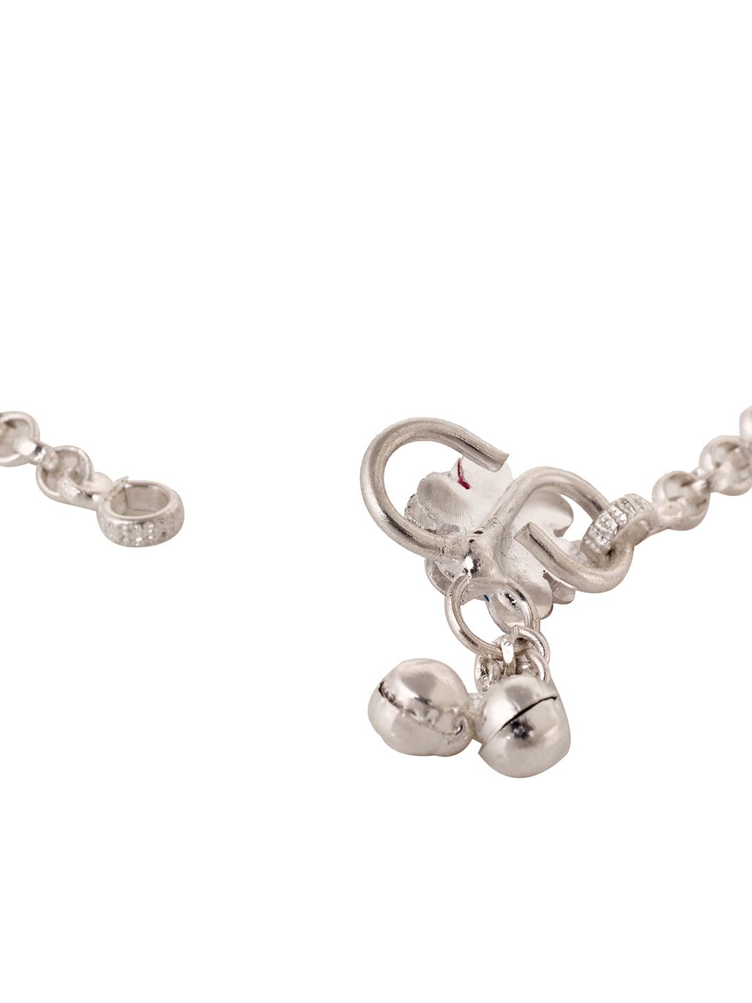 Silver Toned AD studded Ethnic Bridal Anklet Anklet, zaveri pearls, sale price rs, sale price, sale gold plated, sale gold, sale, rubans, ring, regular price, priyassi jewellery, kushal's - S