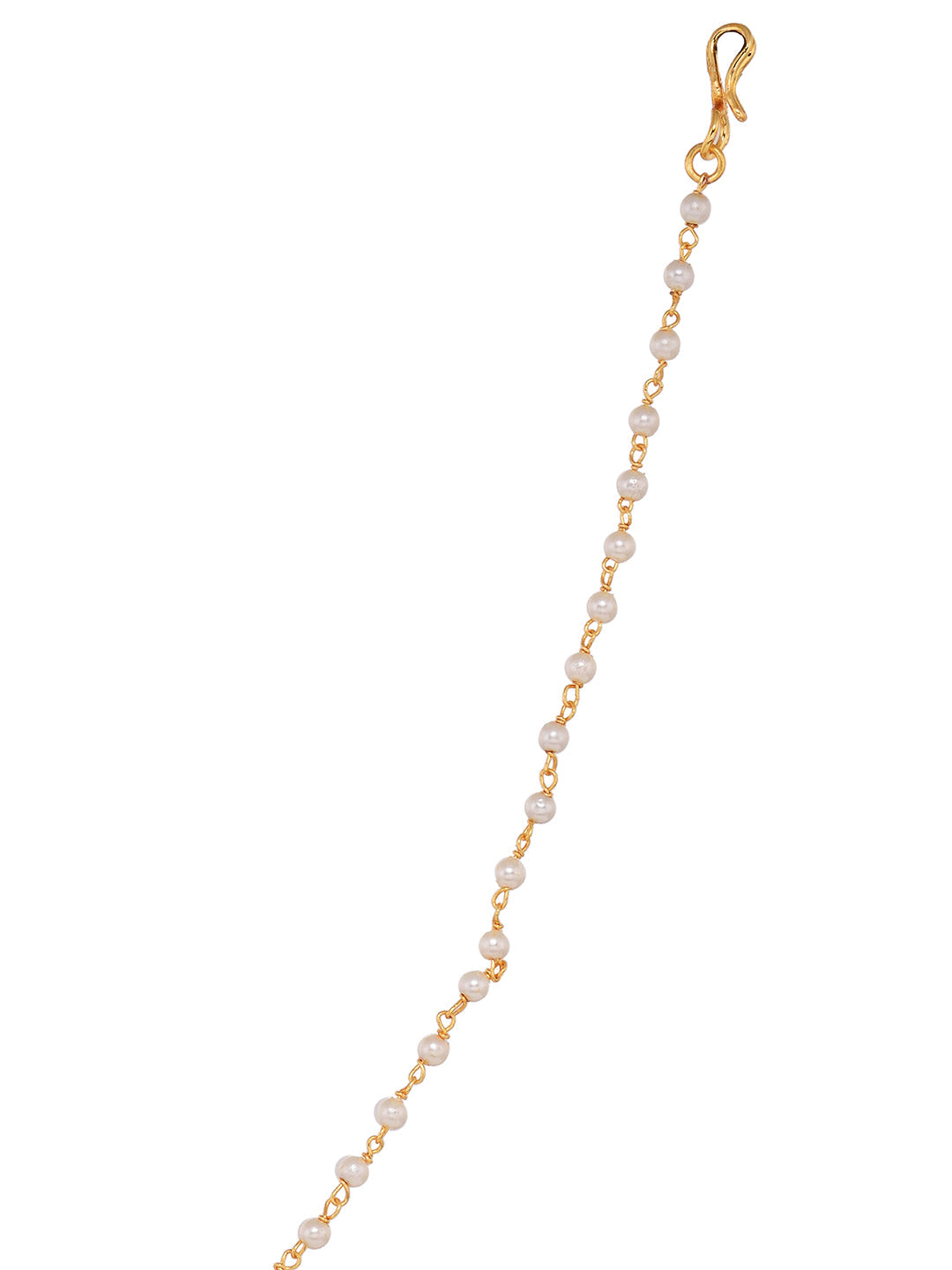 Gold Plated White Kundan Studded Floral Design Nath for Modern Brides, zaveri pearls, sale price rs, sale price, sale gold plated, sale gold, sale, rubans, ring, regular price, priyassi jewel