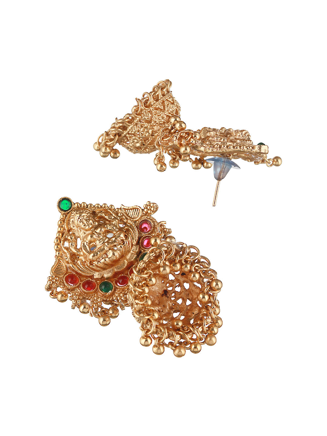 Gold Plated Stone Studded Laxmi ji Long jewellery set, zaveri pearls, sale price rs, sale price, sale gold plated, sale gold, sale, rubans, ring, regular price, priyassi jewellery, kushal's -