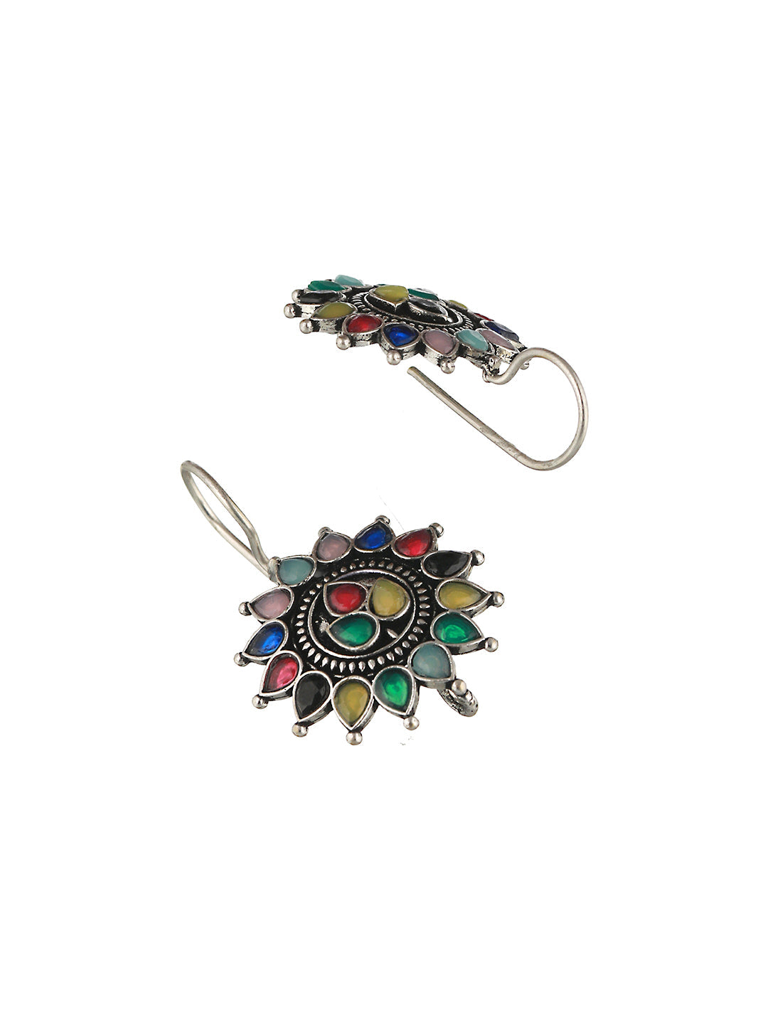 Silver oxidised Multicolored Combo Locket Ring Jewellery set, zaveri pearls, sale price rs, sale price, sale gold plated, sale gold, sale, rubans, ring, regular price, priyassi jewellery, kus