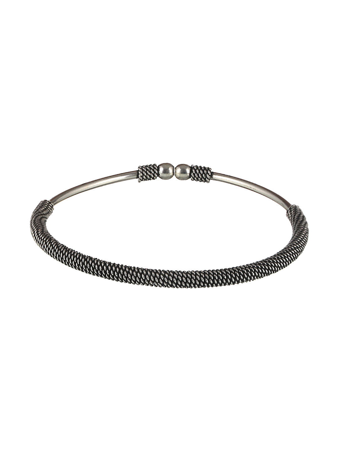 Silver Oxidised Kada Anklet, zaveri pearls, sale price rs, sale price, sale gold plated, sale gold, sale, rubans, ring, regular price, priyassi jewellery, kushal's - Saraf RS Jewellery