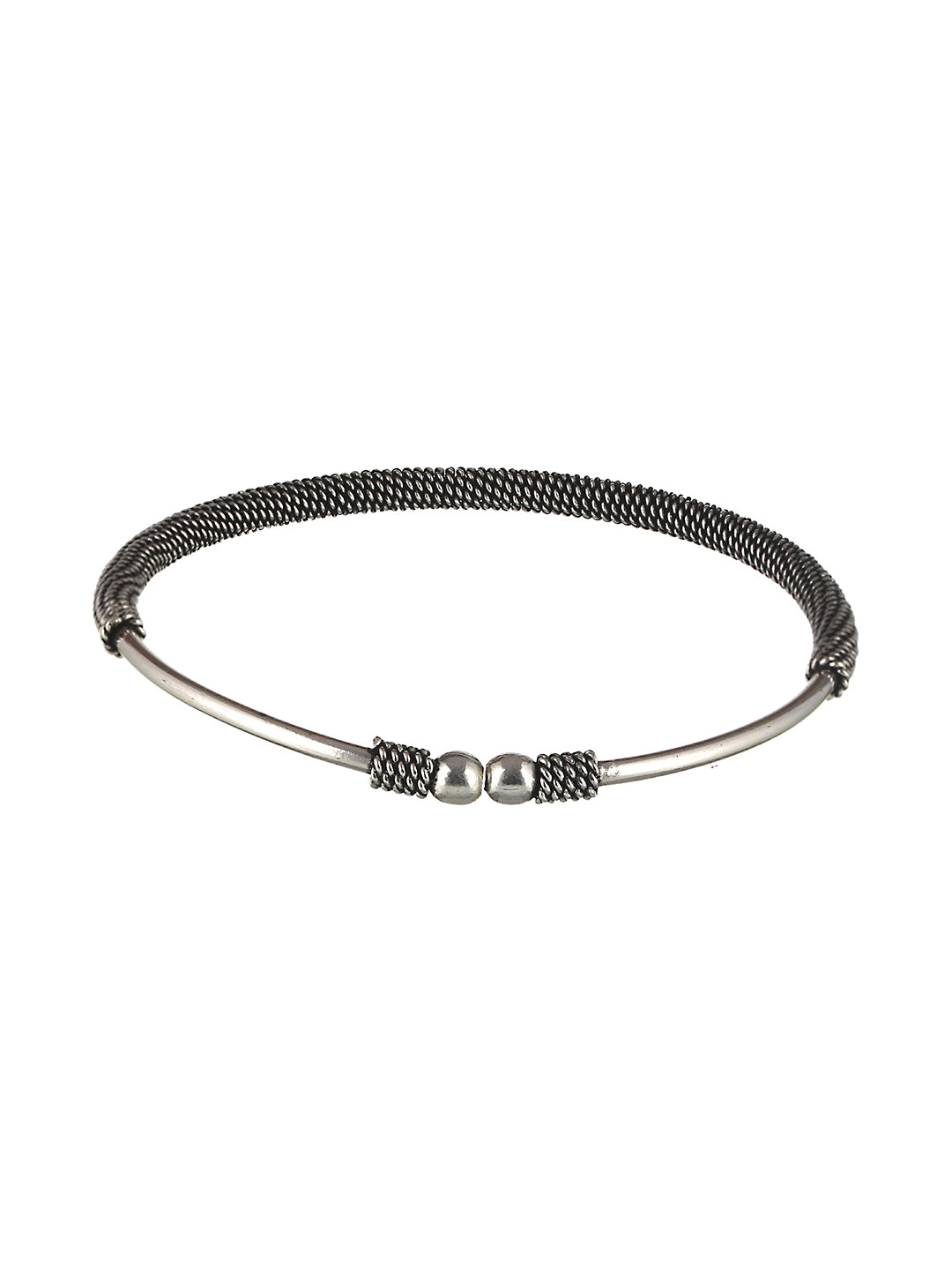 Silver Oxidised Kada Anklet, zaveri pearls, sale price rs, sale price, sale gold plated, sale gold, sale, rubans, ring, regular price, priyassi jewellery, kushal's - Saraf RS Jewellery