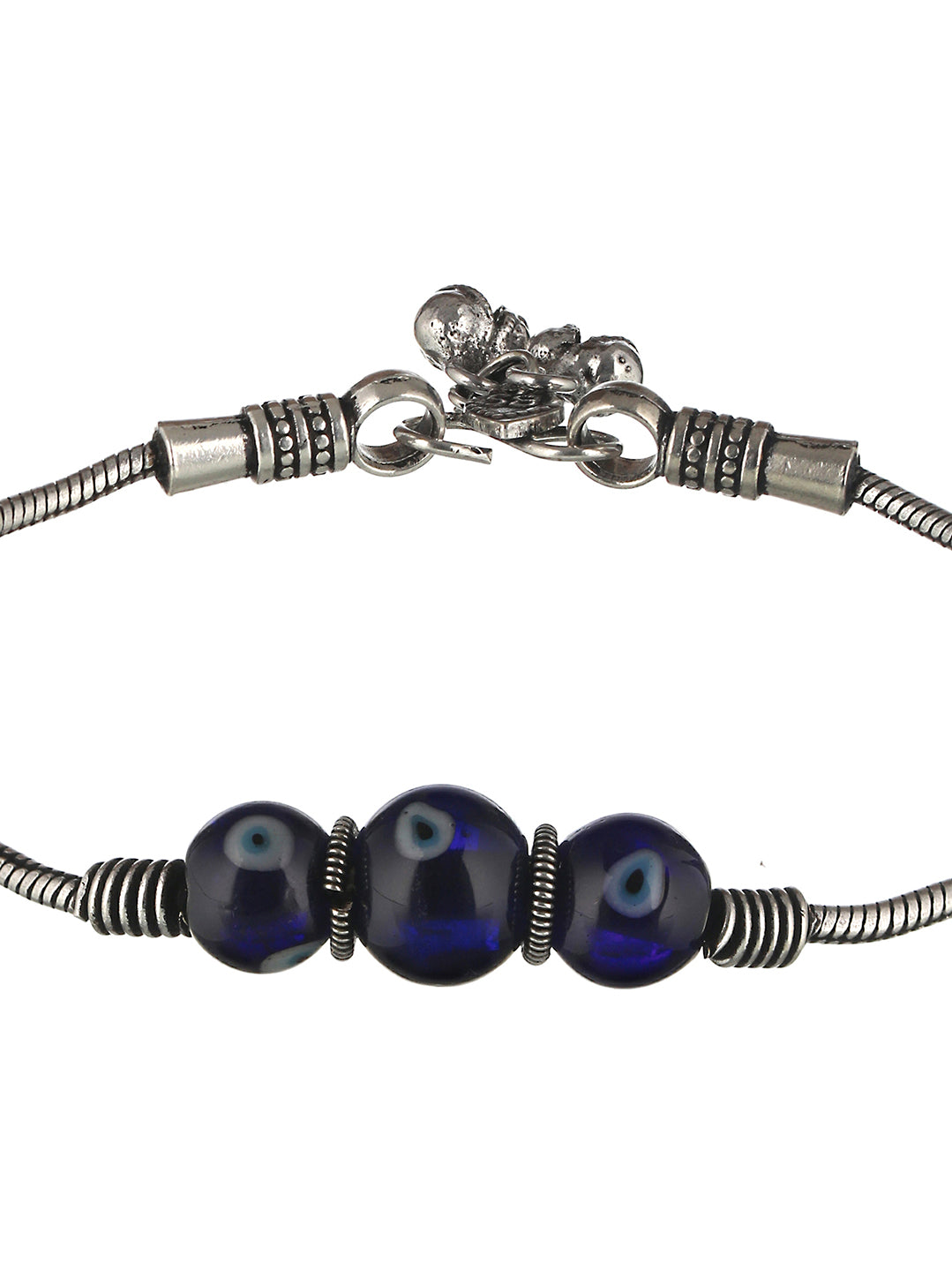 Set Of 2 Evil Eye German Silver anklet Anklet, zaveri pearls, sale price rs, sale price, sale gold plated, sale gold, sale, rubans, ring, regular price, priyassi jewellery, kushal's - Saraf R