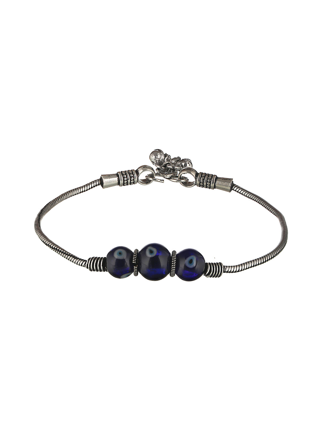 Set Of 2 Evil Eye German Silver anklet Anklet, zaveri pearls, sale price rs, sale price, sale gold plated, sale gold, sale, rubans, ring, regular price, priyassi jewellery, kushal's - Saraf R