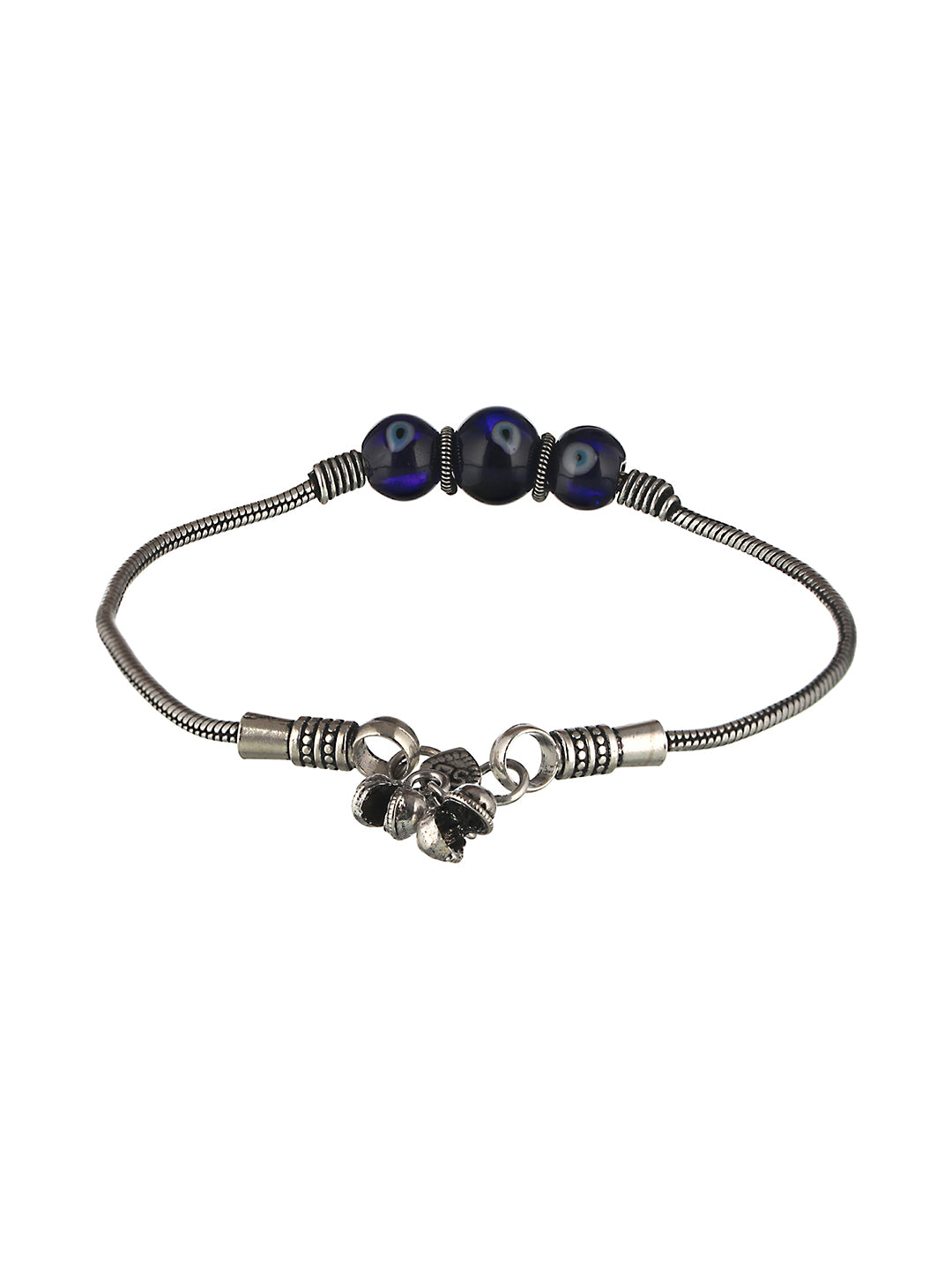 Set Of 2 Evil Eye German Silver anklet Anklet, zaveri pearls, sale price rs, sale price, sale gold plated, sale gold, sale, rubans, ring, regular price, priyassi jewellery, kushal's - Saraf R