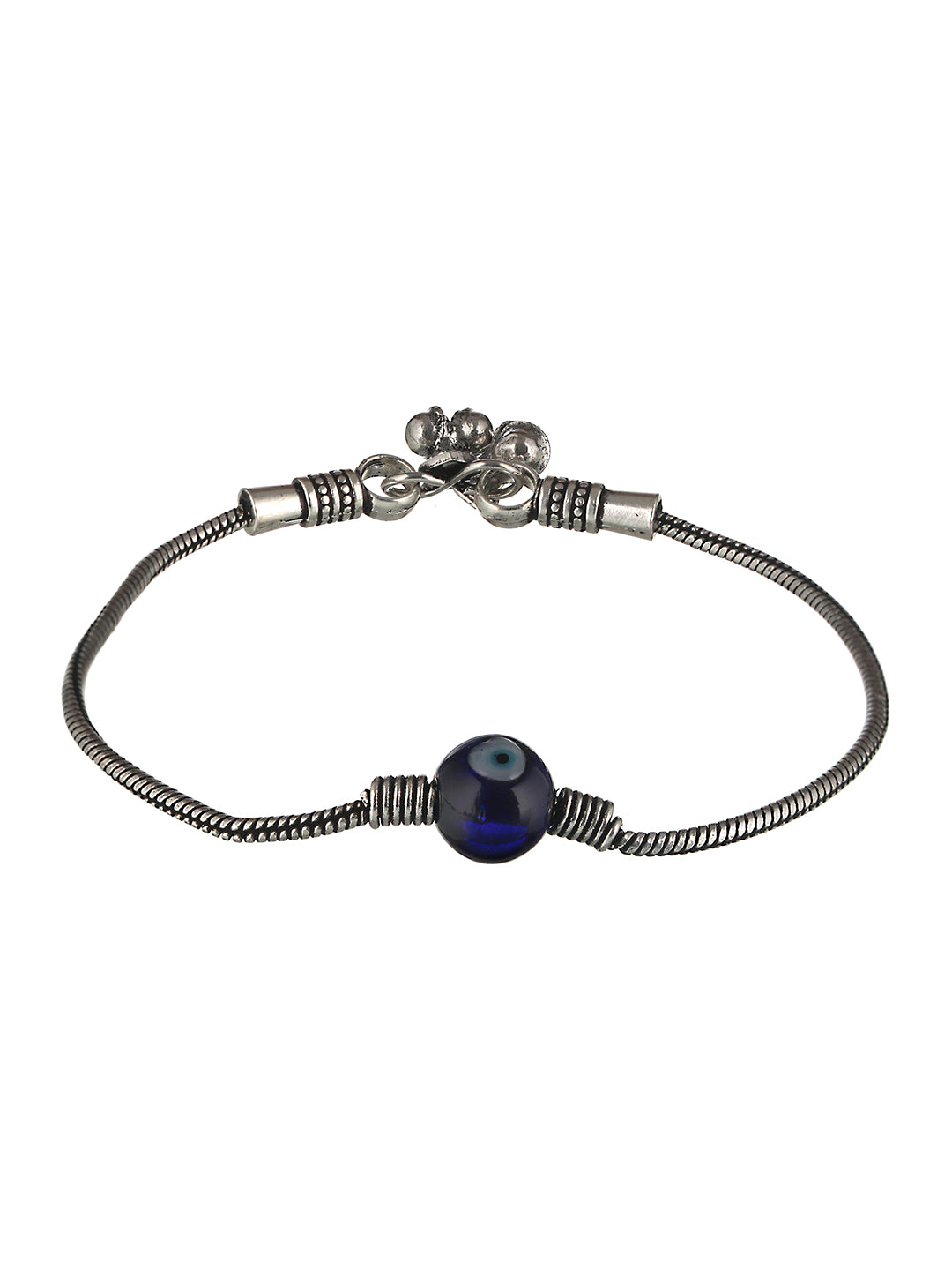 Set Of 2 Evil Eye German Silver Anklet Anklet, zaveri pearls, sale price rs, sale price, sale gold plated, sale gold, sale, rubans, ring, regular price, priyassi jewellery, kushal's - Saraf R