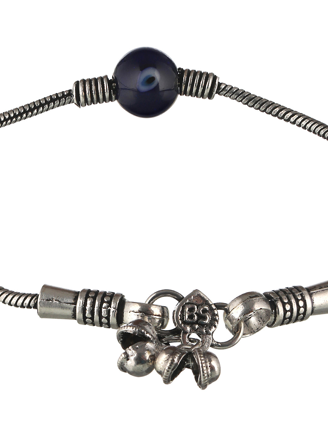 Set Of 2 Evil Eye German Silver Anklet Anklet, zaveri pearls, sale price rs, sale price, sale gold plated, sale gold, sale, rubans, ring, regular price, priyassi jewellery, kushal's - Saraf R