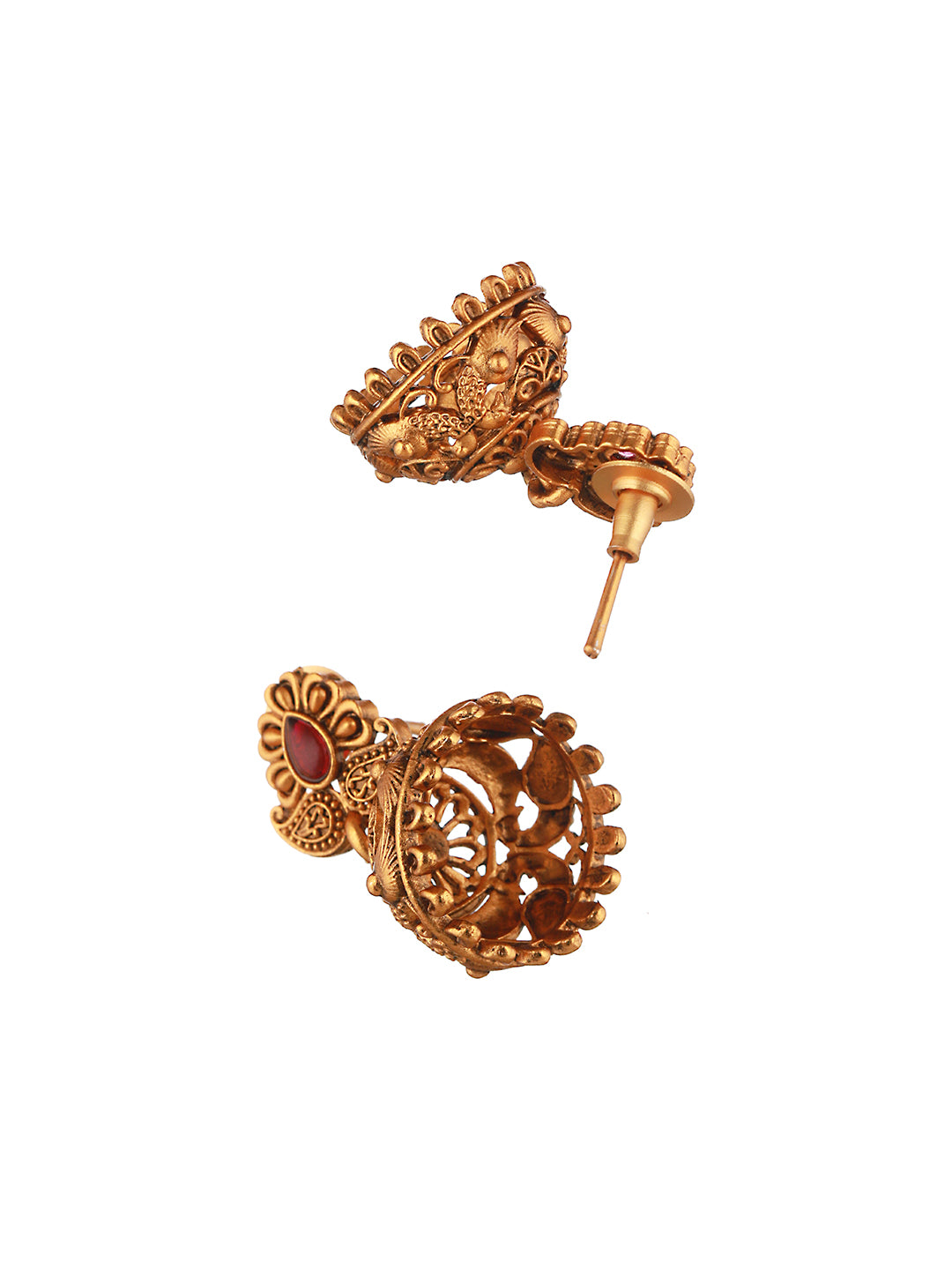 Gold Plated Green Stone Studded Peacock temple Jewellery Set, zaveri pearls, sale price rs, sale price, sale gold plated, sale gold, sale, rubans, ring, regular price, priyassi jewellery, kus