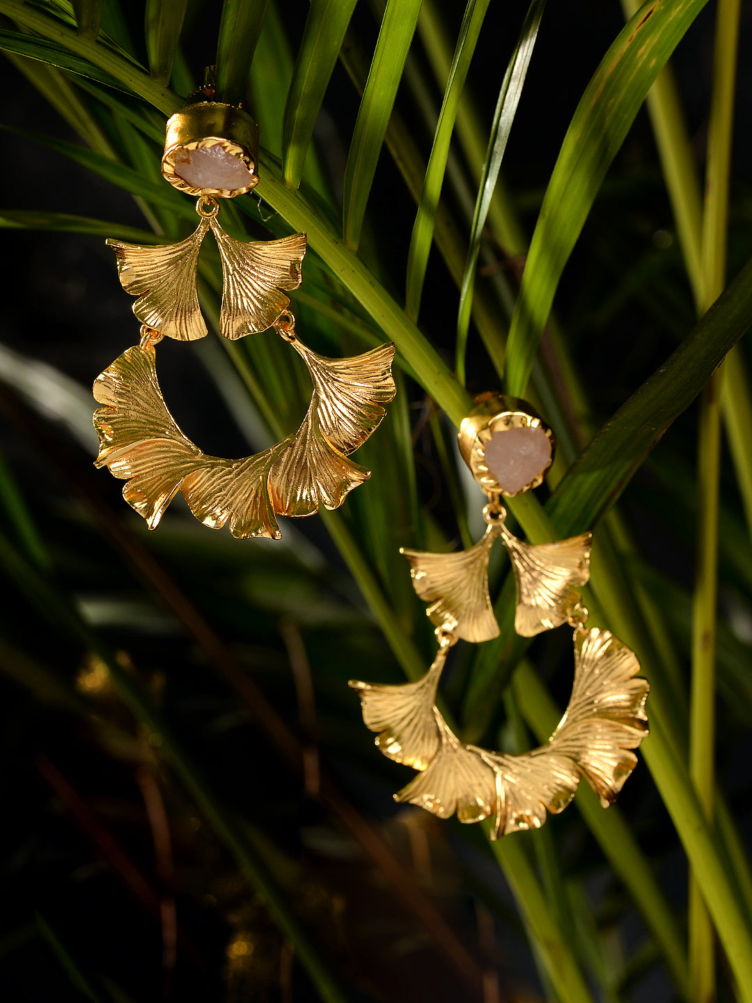 GoldToned Contemporary Drop Earrings, zaveri pearls, sale price rs, sale price, sale gold plated, sale gold, sale, rubans, ring, regular price, priyassi jewellery, kushal's - Saraf RS Jewelle