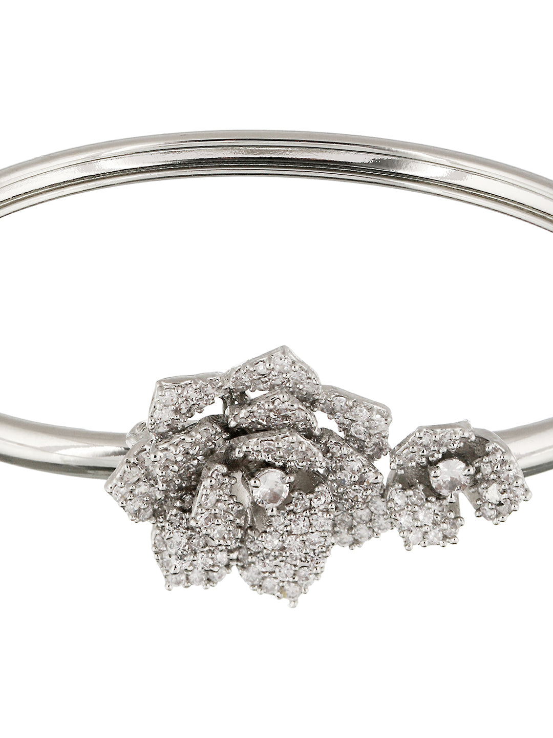 Silver Plated AD Studded Rose Statement Combo Jewellery Set, zaveri pearls, sale price rs, sale price, sale gold plated, sale gold, sale, rubans, ring, regular price, priyassi jewellery, kush