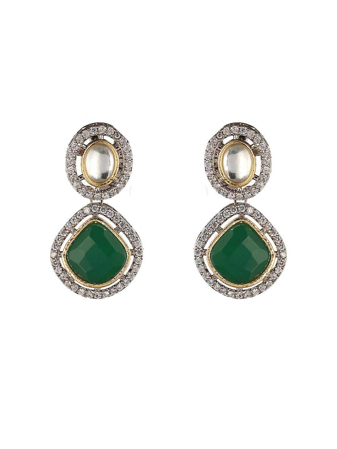 Multi Colored Victorian Dual Tone Stone Studded Jewellery Set, zaveri pearls, sale price rs, sale price, sale gold plated, sale gold, sale, rubans, ring, regular price, priyassi jewellery, ku