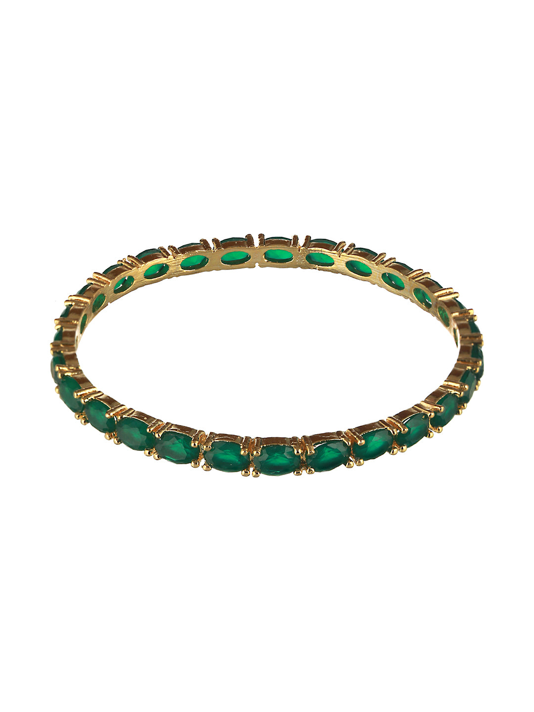 Gold Plated Set of 4 Green Emerald Stone Studded Bangles, zaveri pearls, sale price rs, sale price, sale gold plated, sale gold, sale, rubans, ring, regular price, priyassi jewellery, kushal'