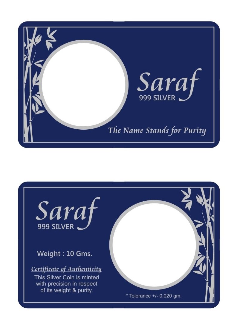 Silver toned 10 gram 999 Round Silver Coin, zaveri pearls, sale price rs, sale price, sale gold plated, sale gold, sale, rubans, ring, regular price, priyassi jewellery, kushal's - Saraf RS J