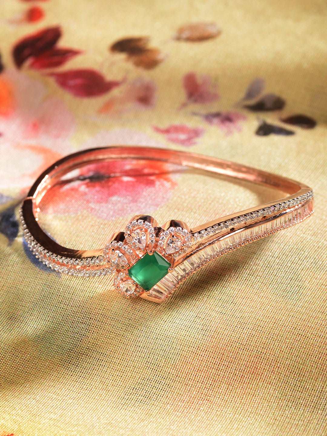 Brass AD Handcrafted BangleStyle Bracelet, zaveri pearls, sale price rs, sale price, sale gold plated, sale gold, sale, rubans, ring, regular price, priyassi jewellery, kushal's - Saraf RS Je