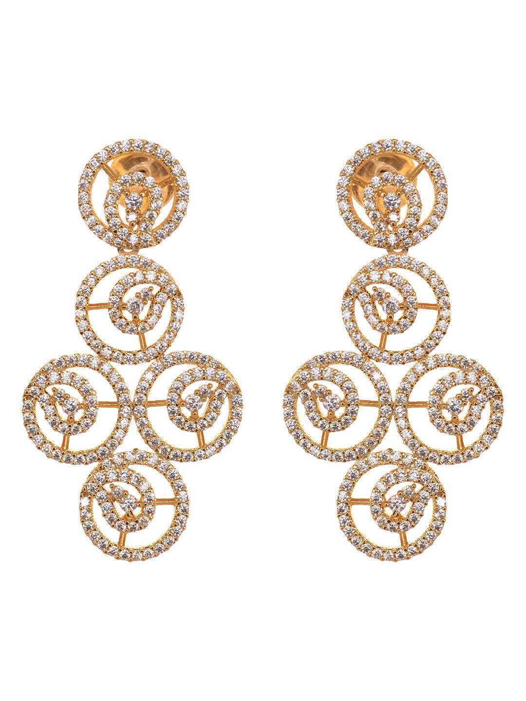 Gold plated AD Studded Statement Necklace jewellery Set, zaveri pearls, sale price rs, sale price, sale gold plated, sale gold, sale, rubans, ring, regular price, priyassi jewellery, kushal's