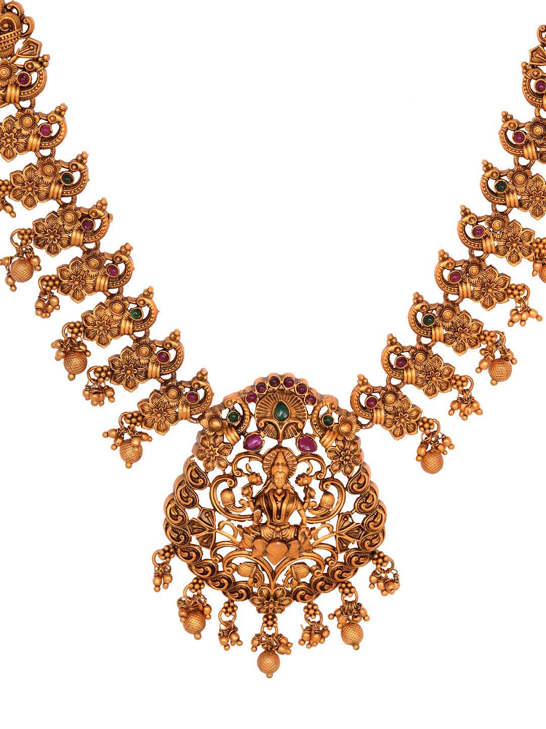 Gold Plated Lakshmiji Filigree Antique Temple Necklace Jewellery Set, zaveri pearls, sale price rs, sale price, sale gold plated, sale gold, sale, rubans, ring, regular price, priyassi jewell