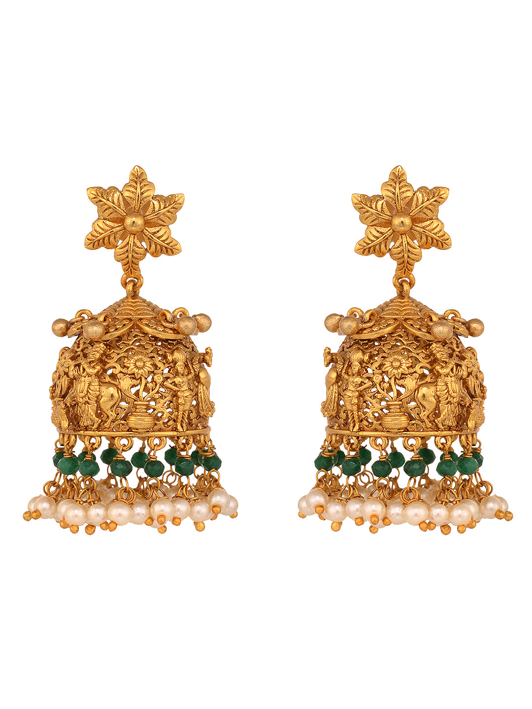 GoldPlated AD Embellished Enchanting Krishna Temple Choker Jewellery Set, zaveri pearls, sale price rs, sale price, sale gold plated, sale gold, sale, rubans, ring, regular price, priyassi je