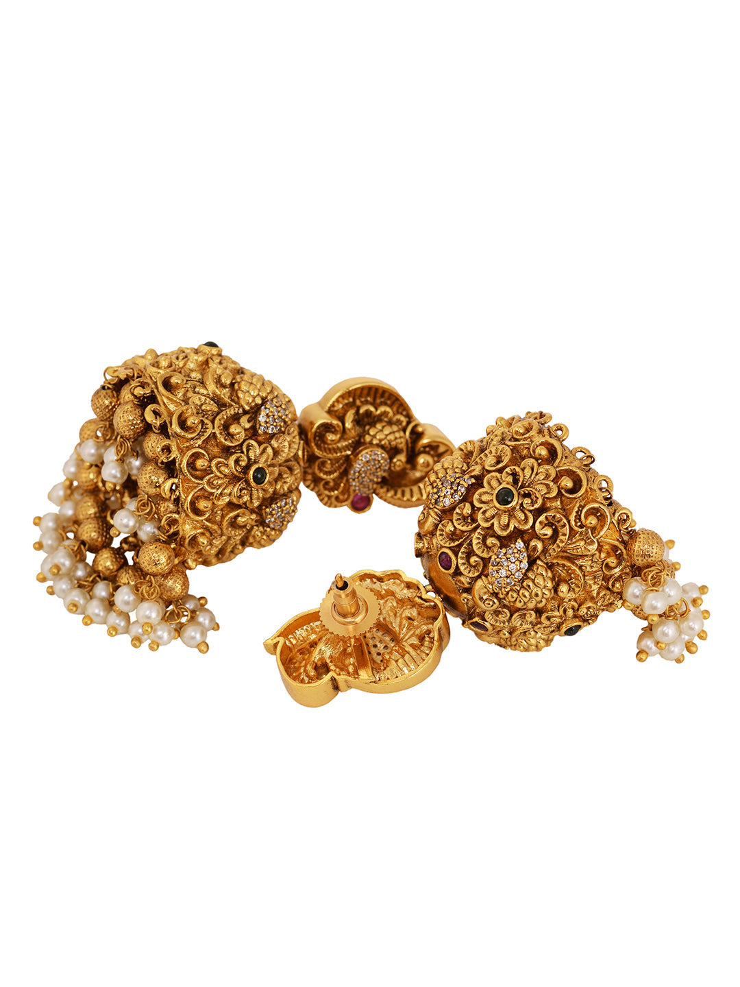 GoldPlated AD Embellished Temple Ram Darbaar Jewellery Set, zaveri pearls, sale price rs, sale price, sale gold plated, sale gold, sale, rubans, ring, regular price, priyassi jewellery, kusha