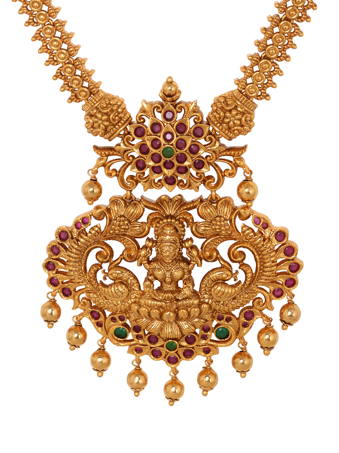 Saraf RS Gold Plated ADStudded Temple Lakshmi Long Haram Jewellery set, zaveri pearls, sale price rs, sale price, sale gold plated, sale gold, sale, rubans, ring, regular price, priyassi jewe