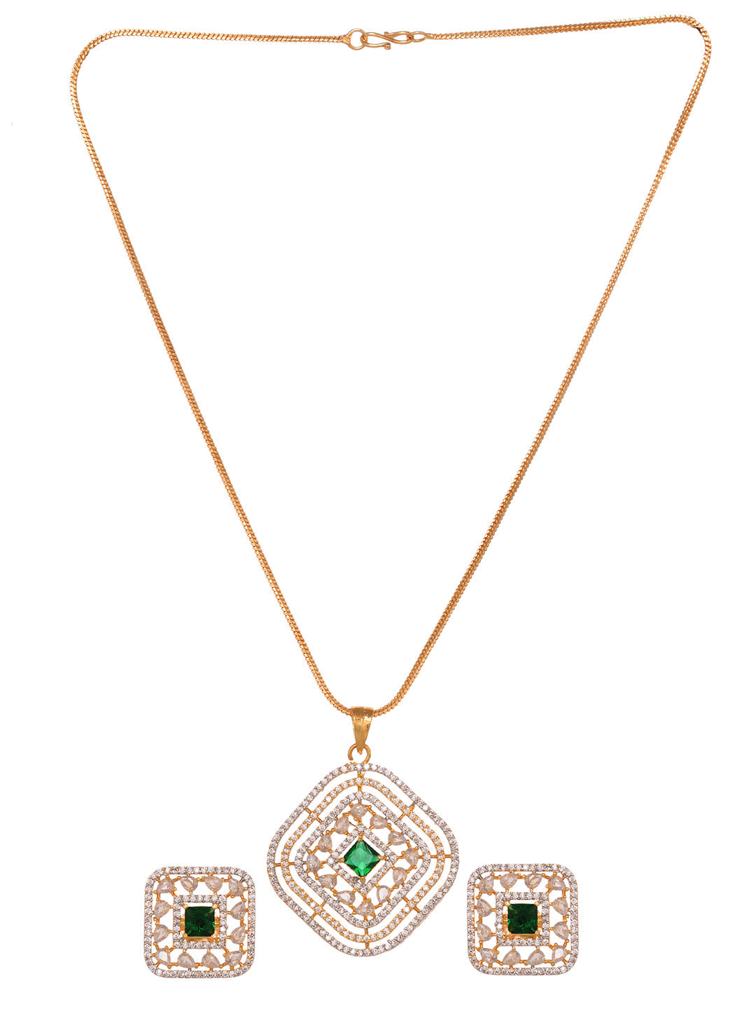 Women Green Jewellery Set, zaveri pearls, sale price rs, sale price, sale gold plated, sale gold, sale, rubans, ring, regular price, priyassi jewellery, kushal's - Saraf RS Jewellery