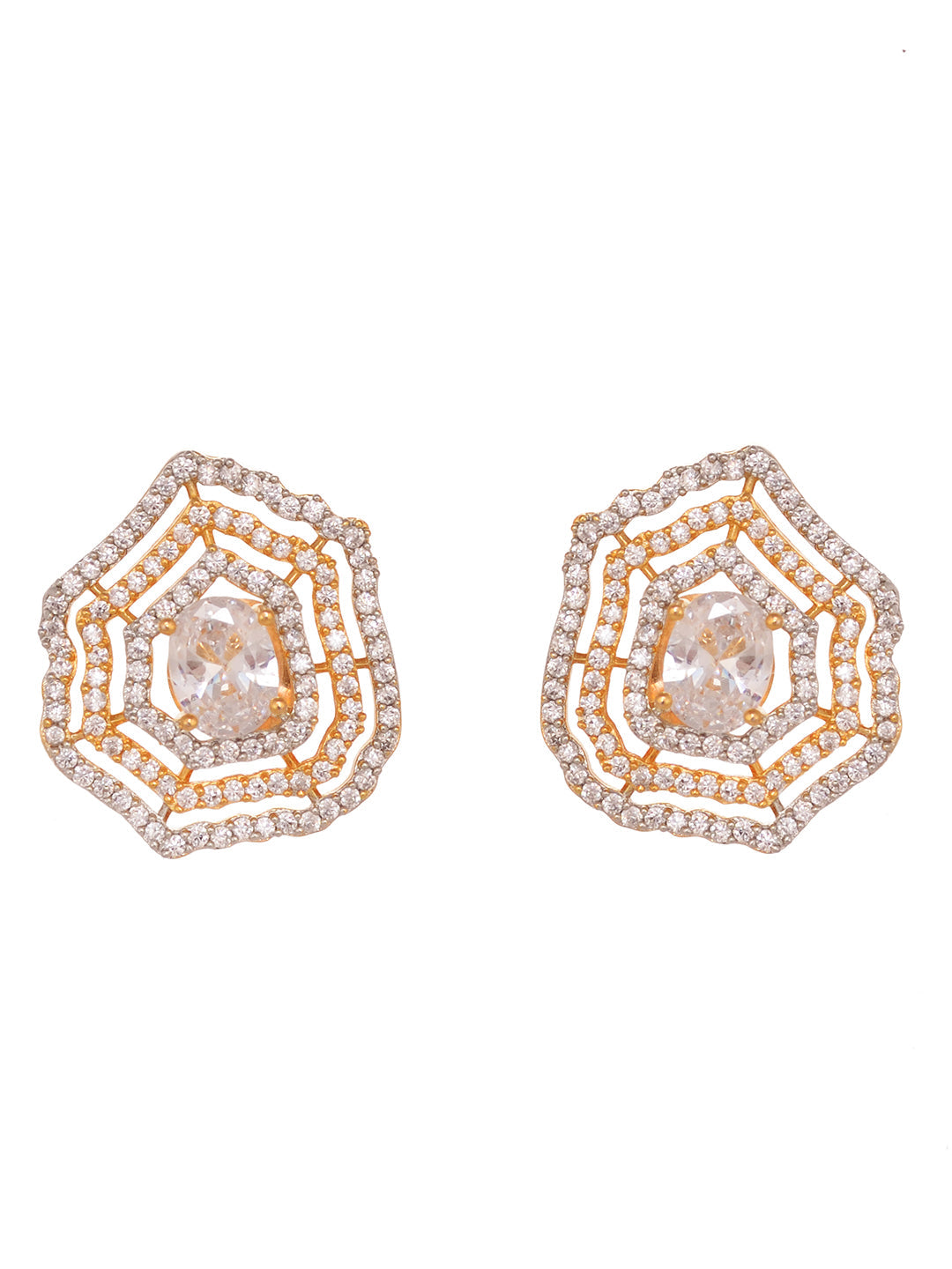 Gold Plated AD Studded Statement Pendant jewellery set, zaveri pearls, sale price rs, sale price, sale gold plated, sale gold, sale, rubans, ring, regular price, priyassi jewellery, kushal's 