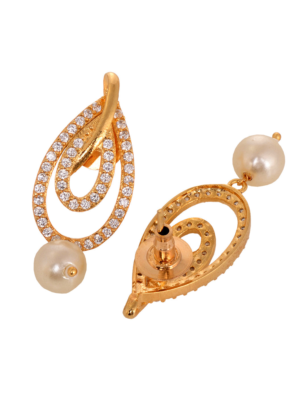 Gold Toned Pearl Studded Minimal Locket Jewellery Set, zaveri pearls, sale price rs, sale price, sale gold plated, sale gold, sale, rubans, ring, regular price, priyassi jewellery, kushal's -