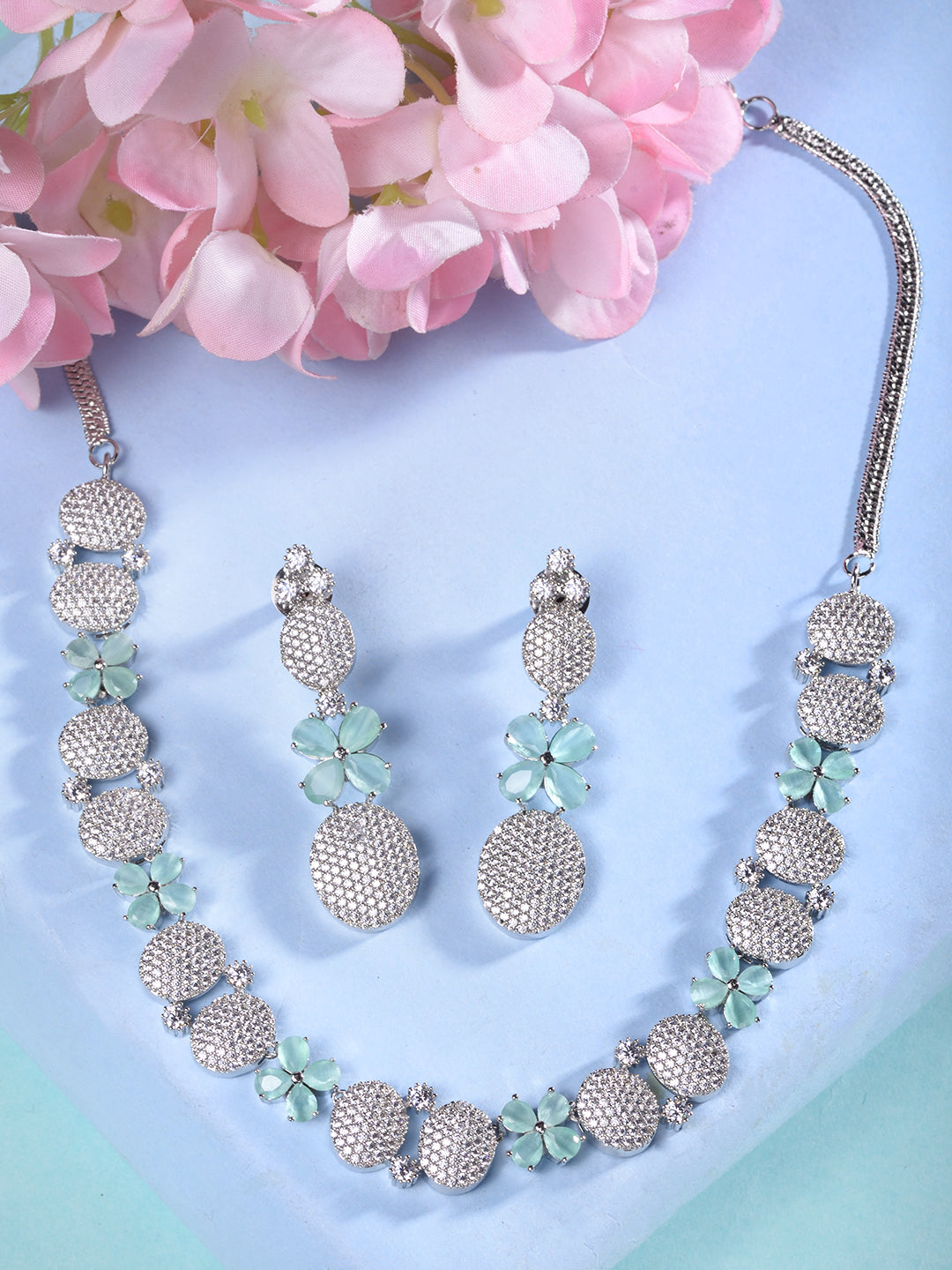 GoldPlated Lime green AD Studded Statement Jewellery Set, zaveri pearls, sale price rs, sale price, sale gold plated, sale gold, sale, rubans, ring, regular price, priyassi jewellery, kushal'