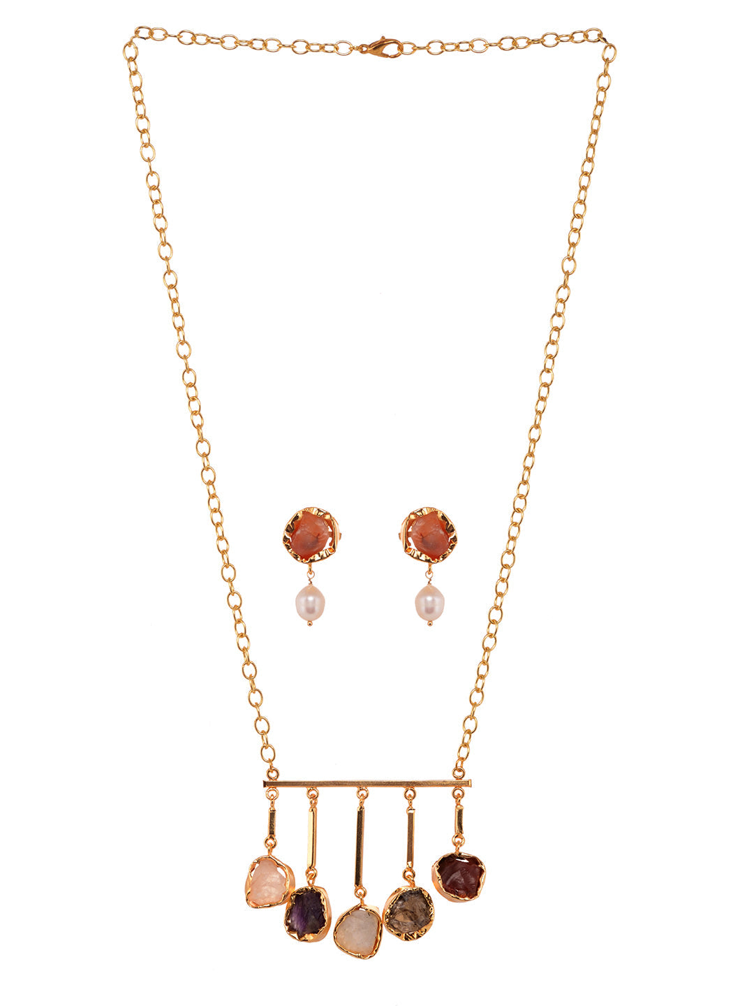 24K Gold plated uncut AD studded Jewellery Set, zaveri pearls, sale price rs, sale price, sale gold plated, sale gold, sale, rubans, ring, regular price, priyassi jewellery, kushal's - Saraf 