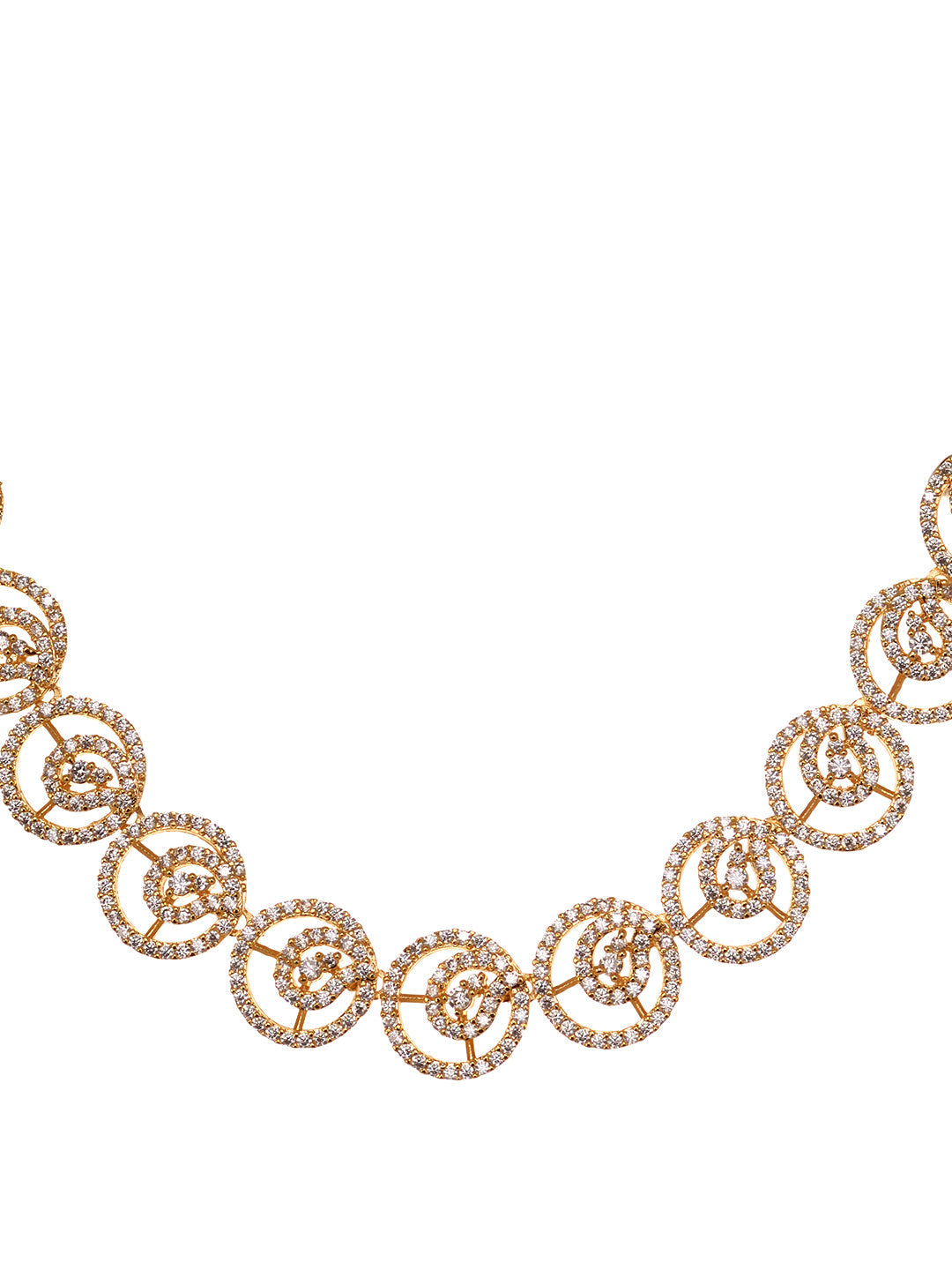 Gold plated AD Studded Statement Necklace jewellery Set, zaveri pearls, sale price rs, sale price, sale gold plated, sale gold, sale, rubans, ring, regular price, priyassi jewellery, kushal's