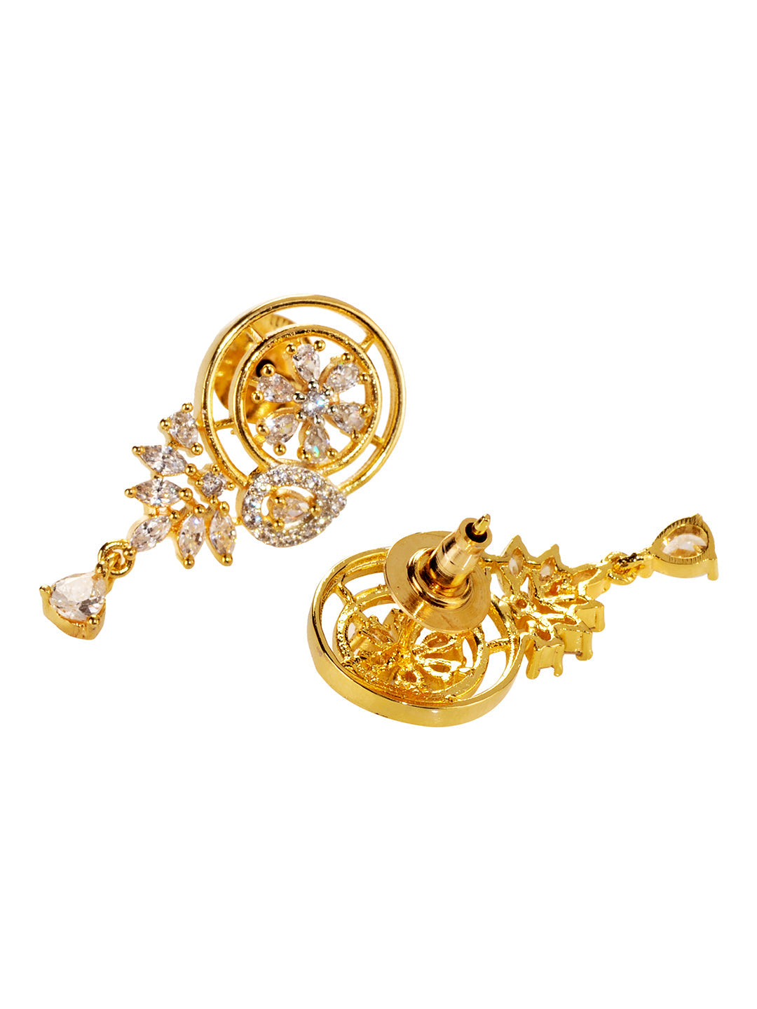 Gold Toned AD Filgree Locket Jewellery Set, zaveri pearls, sale price rs, sale price, sale gold plated, sale gold, sale, rubans, ring, regular price, priyassi jewellery, kushal's - Saraf RS J