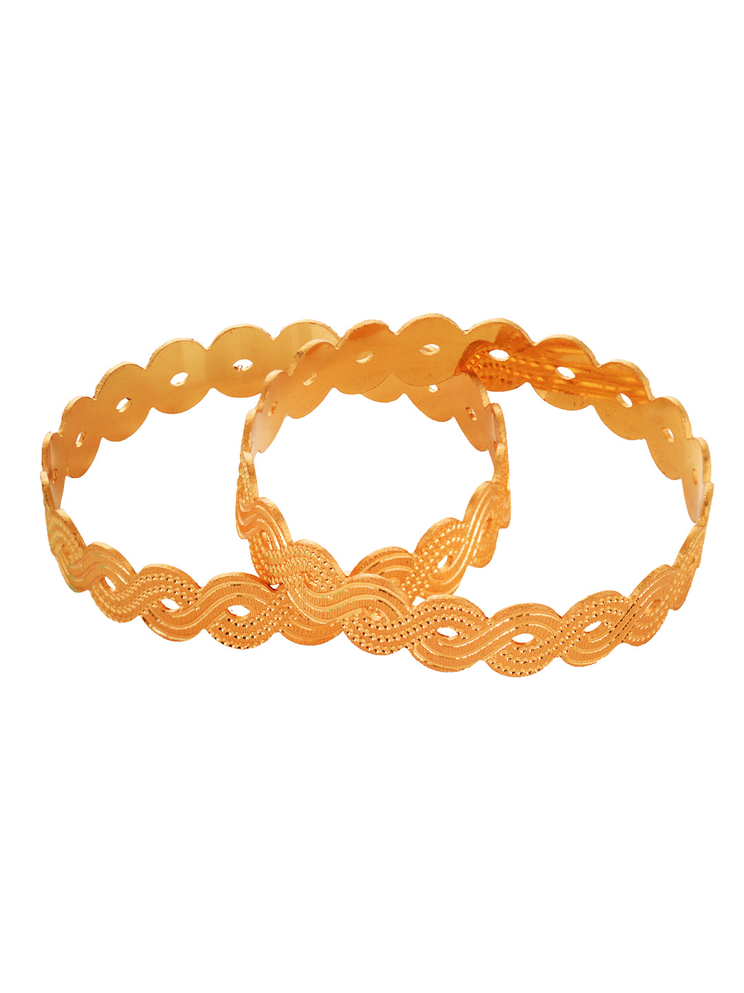Set of 2 Gold Plated Filgree Handcrafted Bangles, zaveri pearls, sale price rs, sale price, sale gold plated, sale gold, sale, rubans, ring, regular price, priyassi jewellery, kushal's - Sara