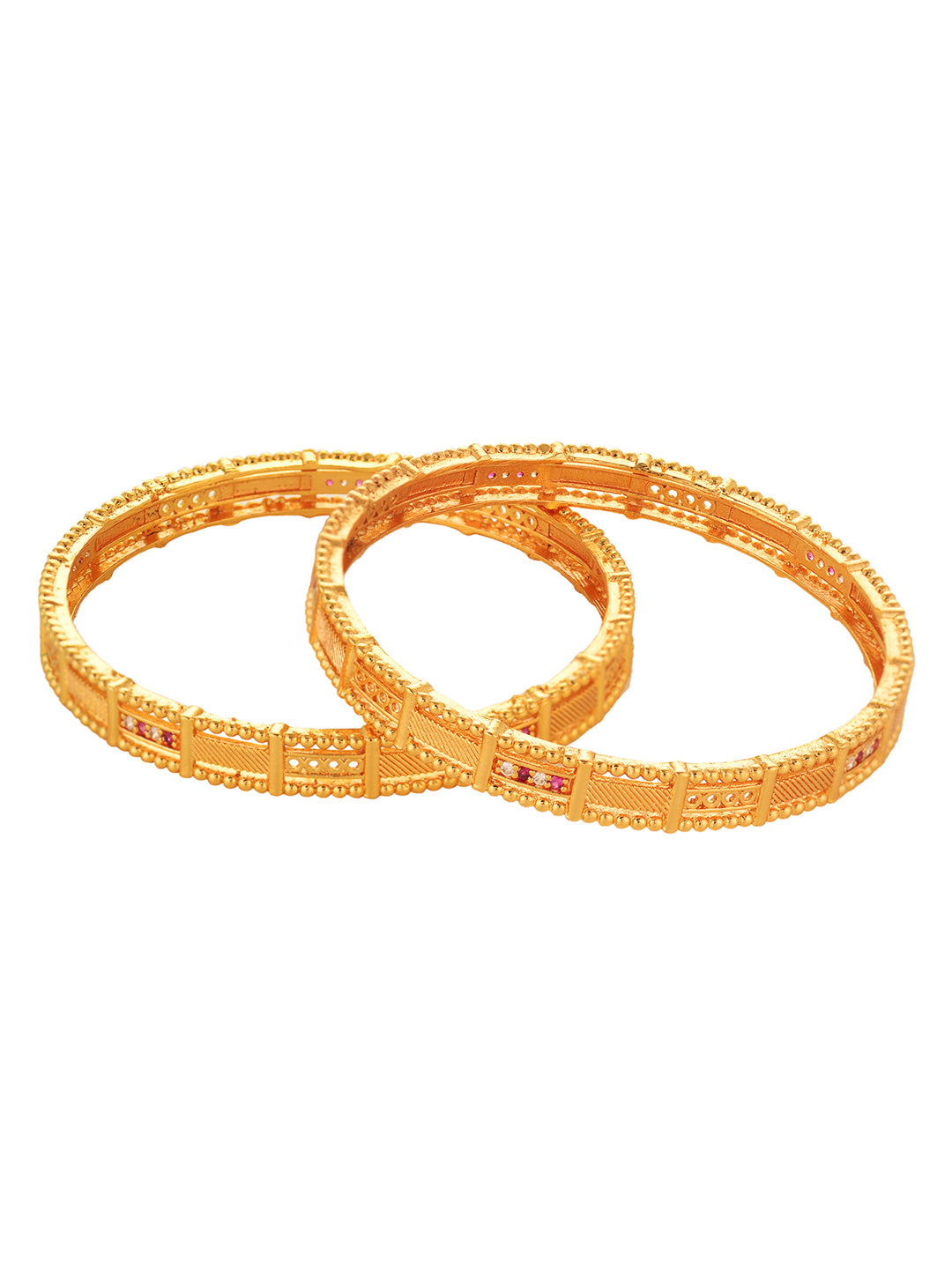Set of 2 Gold Plated Filgree Handcrafted Bangles, zaveri pearls, sale price rs, sale price, sale gold plated, sale gold, sale, rubans, ring, regular price, priyassi jewellery, kushal's - Sara