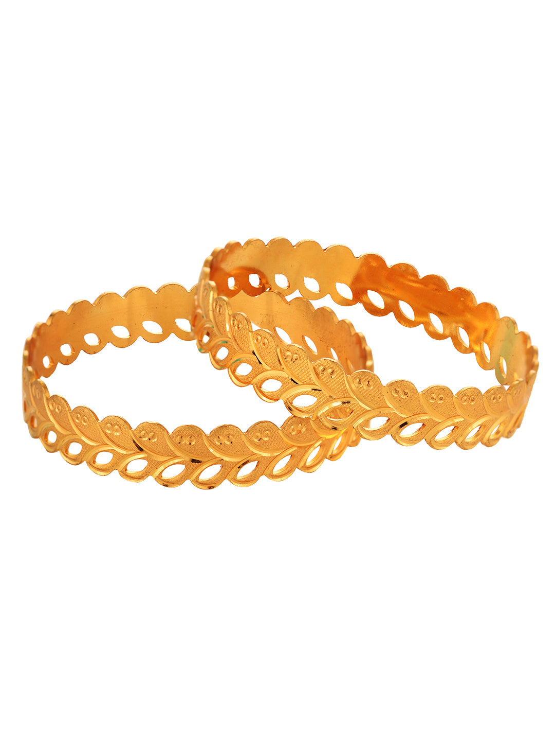 Set of 2 Gold Plated Filgree Handcrafted Bangles, zaveri pearls, sale price rs, sale price, sale gold plated, sale gold, sale, rubans, ring, regular price, priyassi jewellery, kushal's - Sara