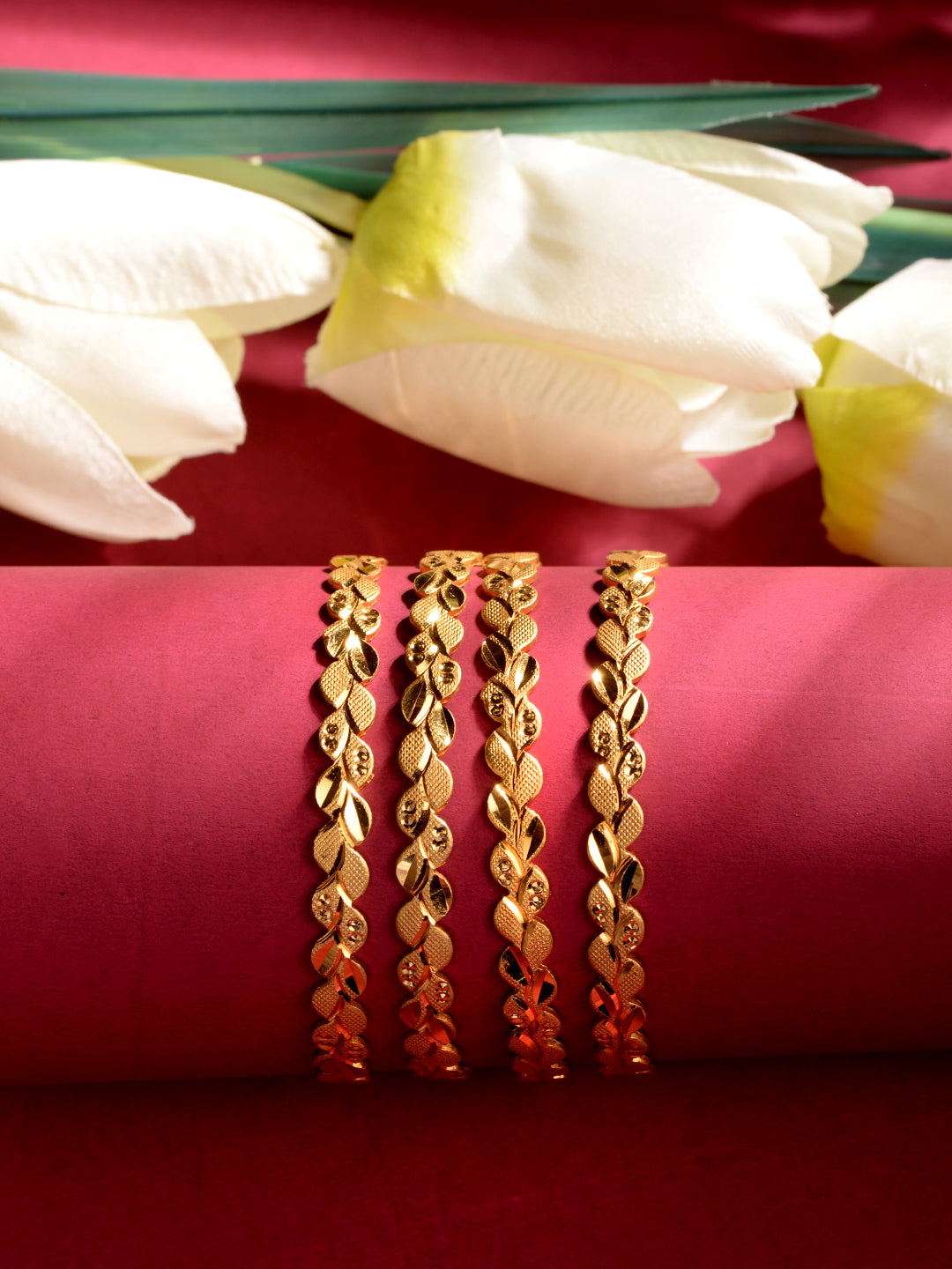 Set of 2 Gold Plated Filgree Handcrafted Bangles, zaveri pearls, sale price rs, sale price, sale gold plated, sale gold, sale, rubans, ring, regular price, priyassi jewellery, kushal's - Sara