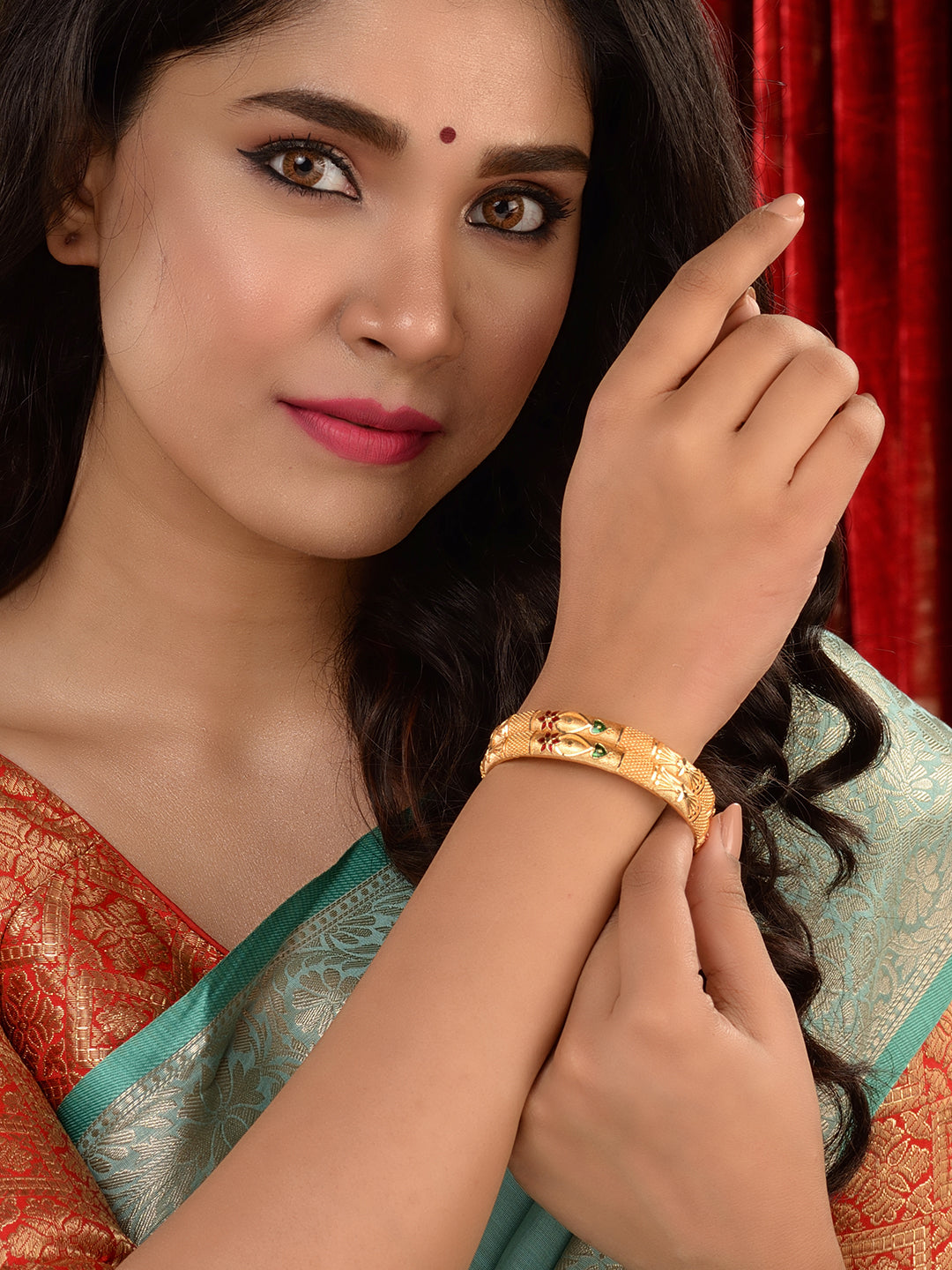 Set of 2 Gold Plated Filgree Handcrafted Bangles, zaveri pearls, sale price rs, sale price, sale gold plated, sale gold, sale, rubans, ring, regular price, priyassi jewellery, kushal's - Sara