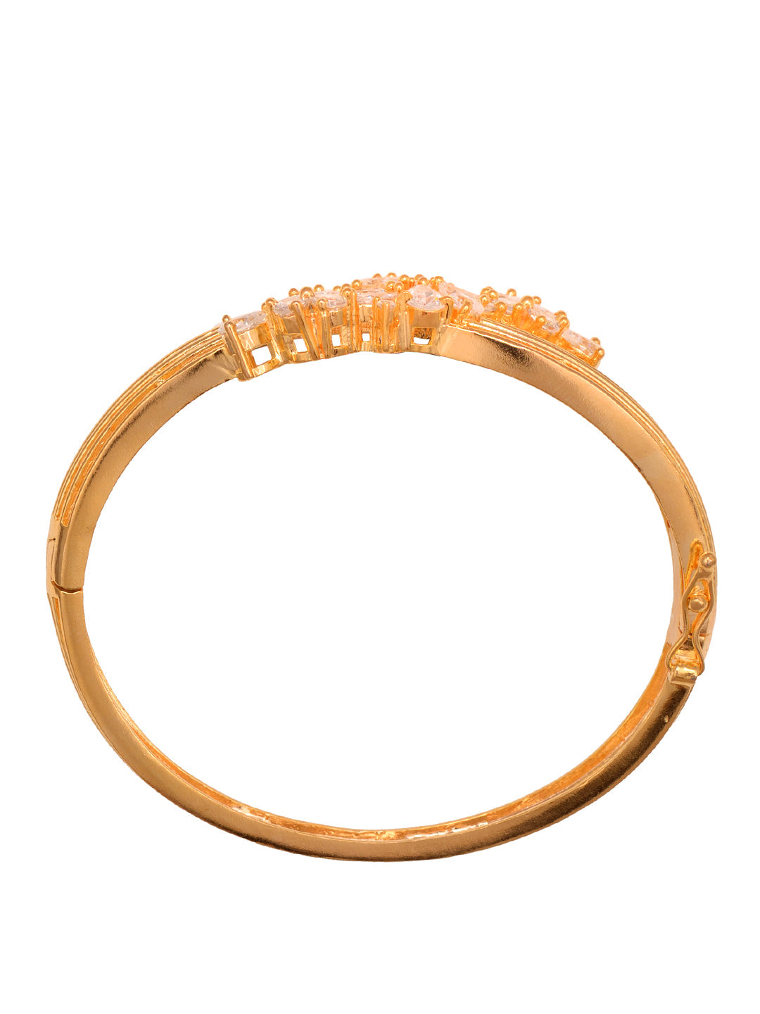 Gold Toned AD studded Floral Designer Handcrafted Bracelet, zaveri pearls, sale price rs, sale price, sale gold plated, sale gold, sale, rubans, ring, regular price, priyassi jewellery, kusha
