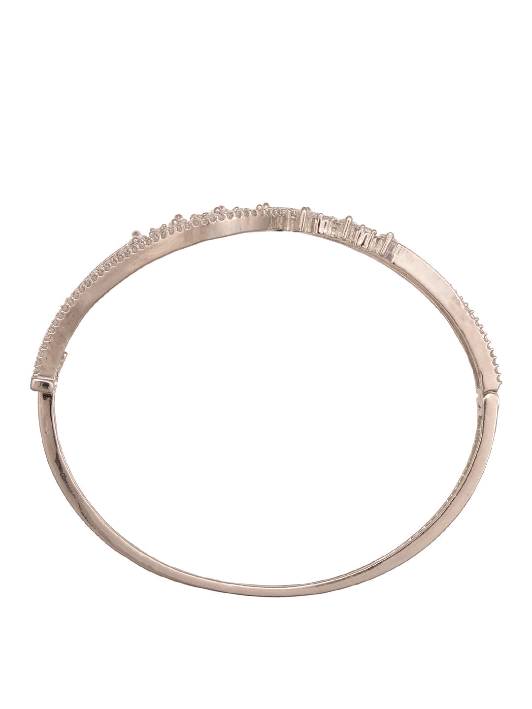 Silver Toned AD studded Modern Quirky Handcrafted Bracelet, zaveri pearls, sale price rs, sale price, sale gold plated, sale gold, sale, rubans, ring, regular price, priyassi jewellery, kusha