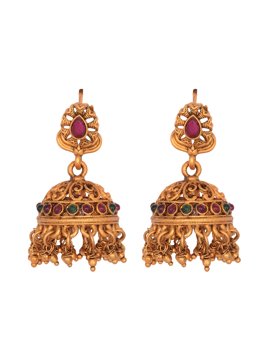 Gold Plated Red Kempo Goddess Lakshmi Deseigner Temple Jewellery Set, zaveri pearls, sale price rs, sale price, sale gold plated, sale gold, sale, rubans, ring, regular price, priyassi jewell