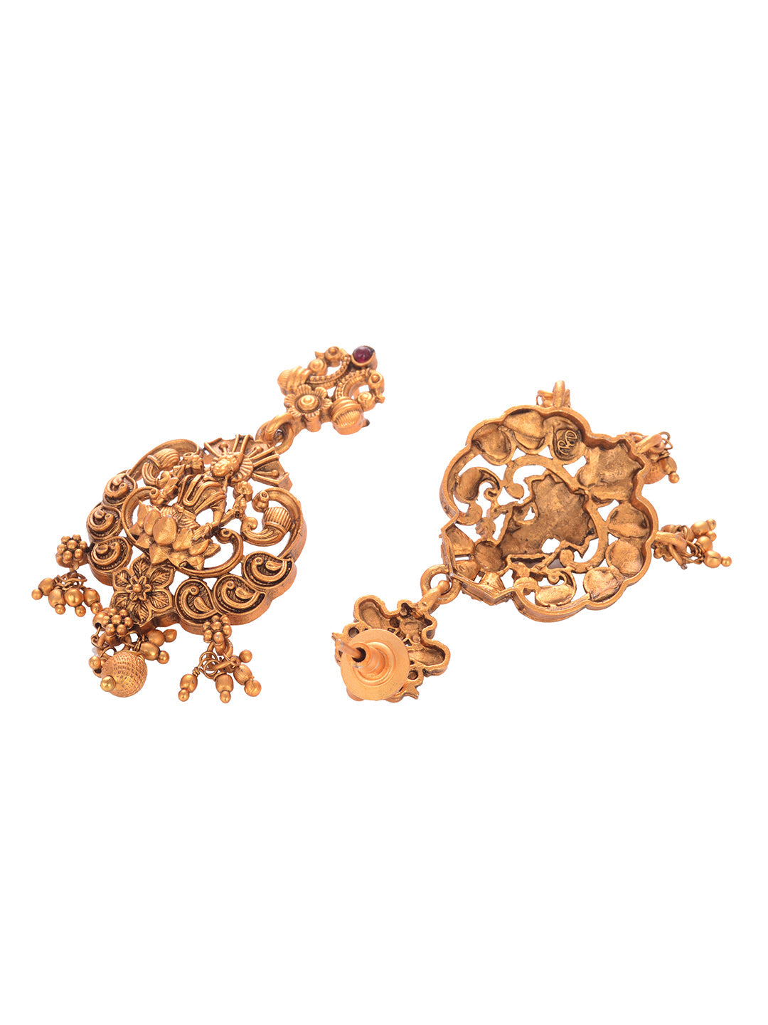 Gold Plated Lakshmiji Filigree Antique Temple Necklace Jewellery Set, zaveri pearls, sale price rs, sale price, sale gold plated, sale gold, sale, rubans, ring, regular price, priyassi jewell