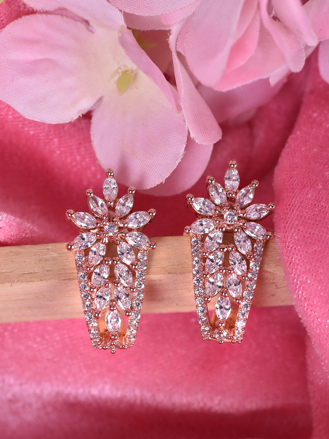 Rose Classic Drop Earrings, zaveri pearls, sale price rs, sale price, sale gold plated, sale gold, sale, rubans, ring, regular price, priyassi jewellery, kushal's - Saraf RS Jewellery