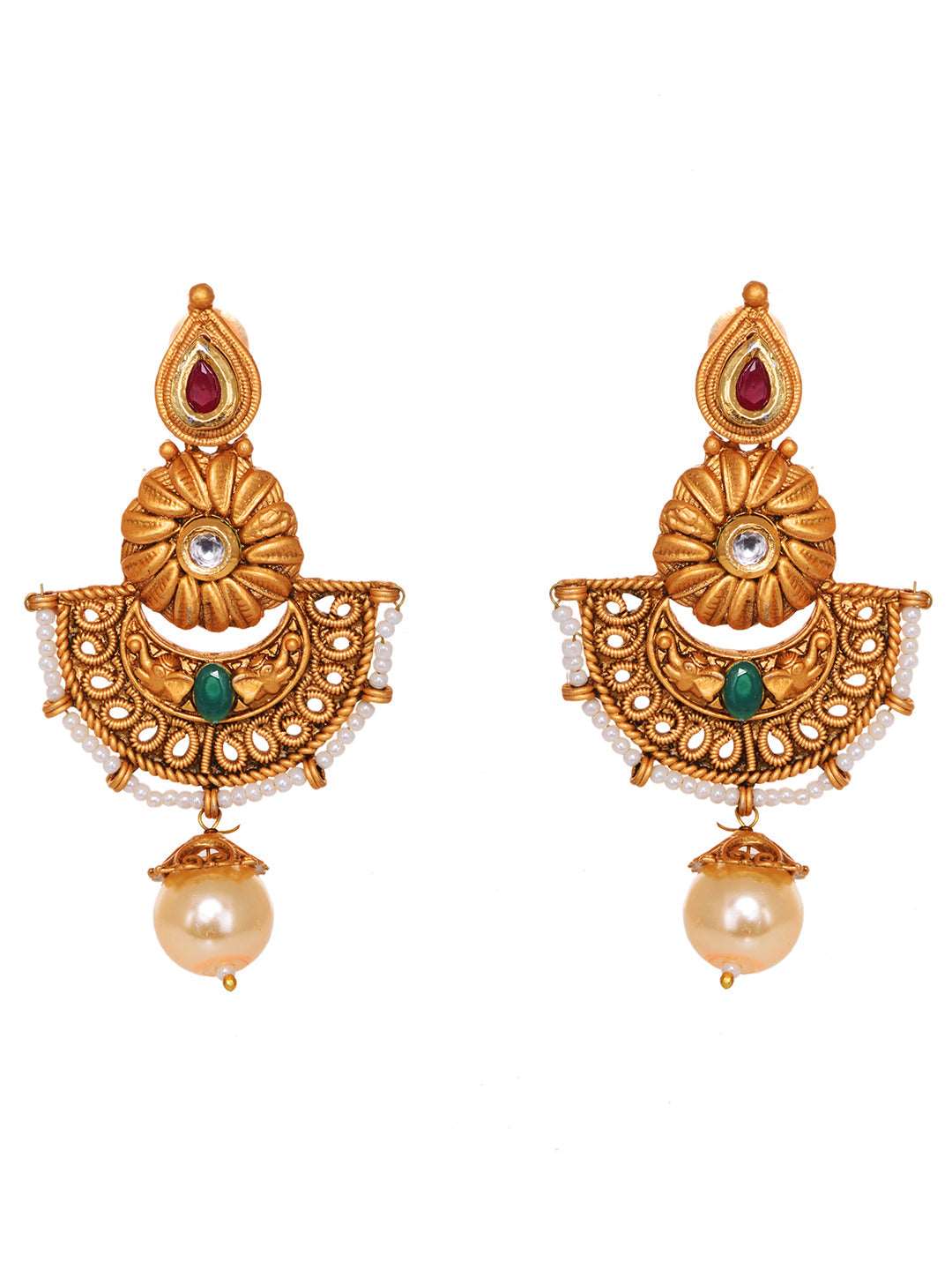Antique Gold Plated Kundan studded Rajwadi Temple Pendant Jewellery Set, zaveri pearls, sale price rs, sale price, sale gold plated, sale gold, sale, rubans, ring, regular price, priyassi jew