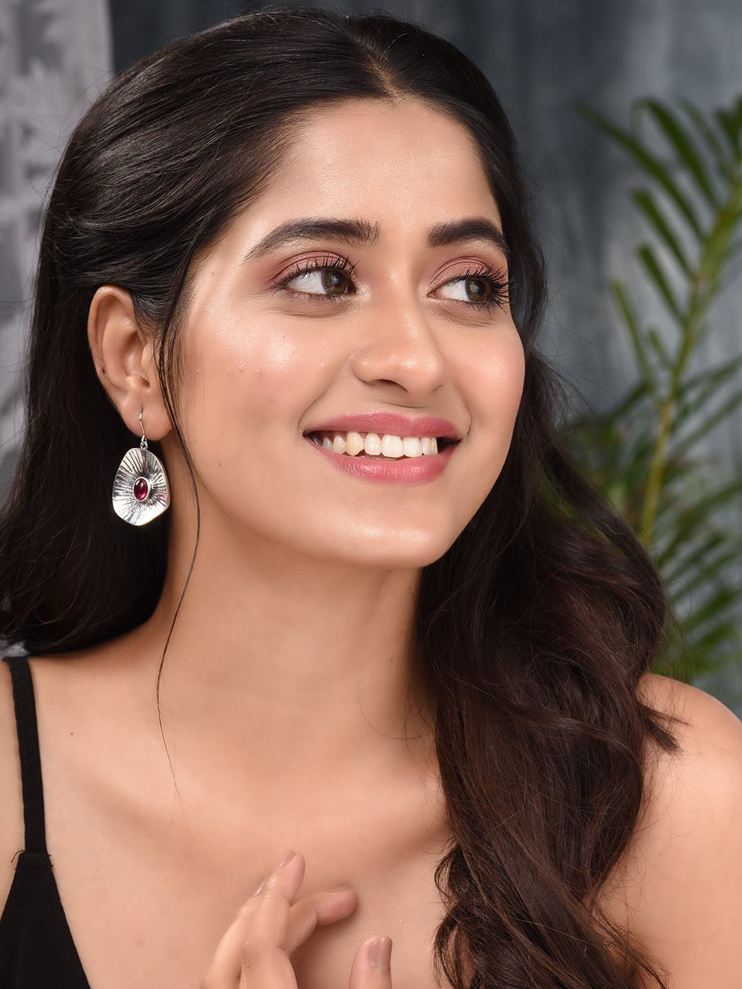 Silver Oxidised Leaf Shaped Drop Earrings, zaveri pearls, sale price rs, sale price, sale gold plated, sale gold, sale, rubans, ring, regular price, priyassi jewellery, kushal's - Saraf RS Je