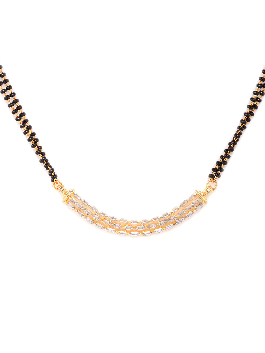 Gold Plated AD Studded Elegant Mangalsutra Pendant Earrings Set, zaveri pearls, sale price rs, sale price, sale gold plated, sale gold, sale, rubans, ring, regular price, priyassi jewellery, 