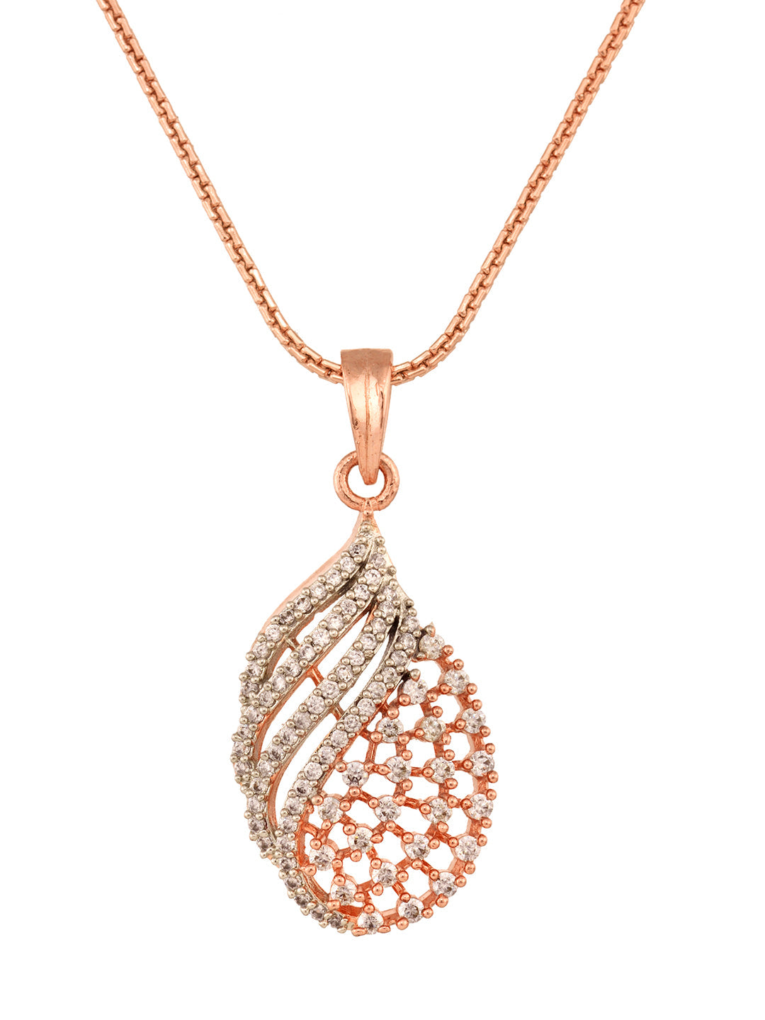 Rose Gold Plated AD Studded Locket jewellery Set, zaveri pearls, sale price rs, sale price, sale gold plated, sale gold, sale, rubans, ring, regular price, priyassi jewellery, kushal's - Sara