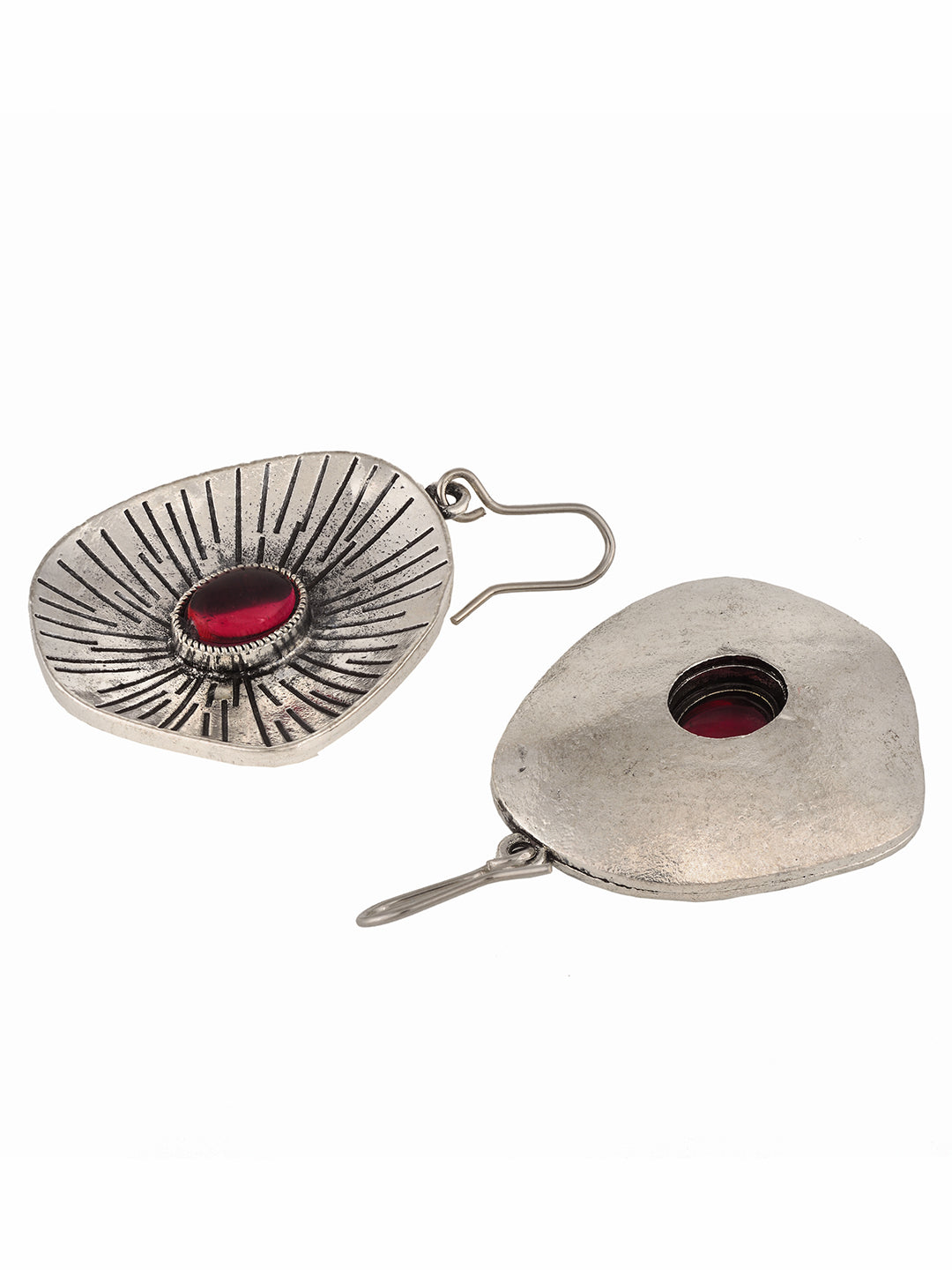 Silver Oxidised Leaf Shaped Drop Earrings, zaveri pearls, sale price rs, sale price, sale gold plated, sale gold, sale, rubans, ring, regular price, priyassi jewellery, kushal's - Saraf RS Je