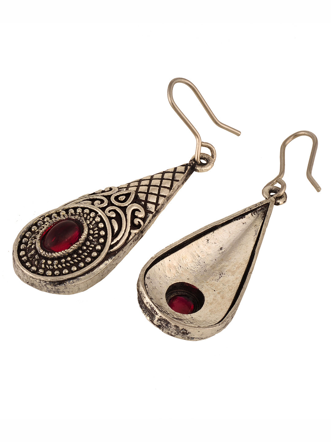 Siver Oxidised Combo Of 2 Minimal Earring, zaveri pearls, sale price rs, sale price, sale gold plated, sale gold, sale, rubans, ring, regular price, priyassi jewellery, kushal's - Saraf RS Je